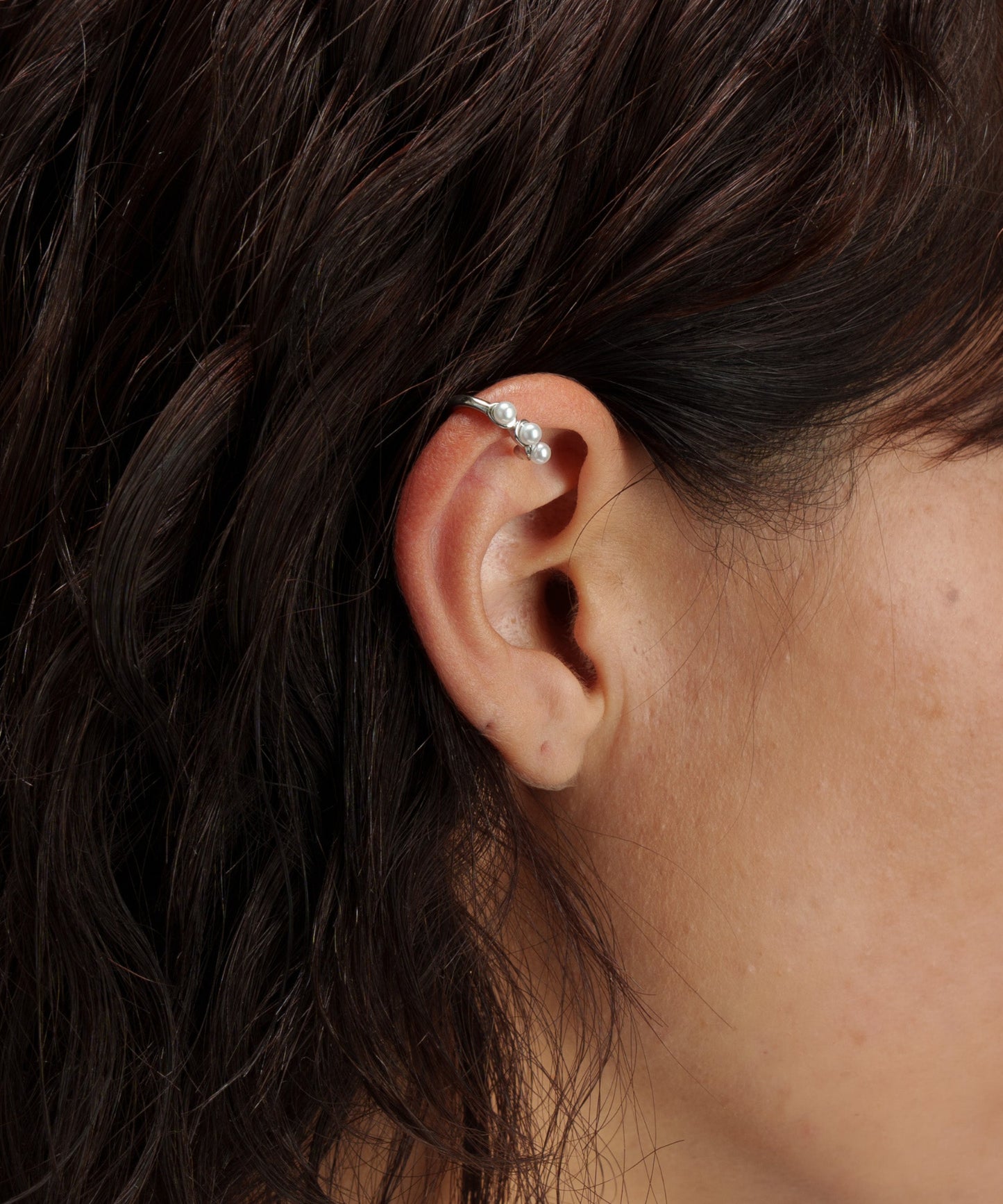パールライクラインイヤーカフ【Silver】