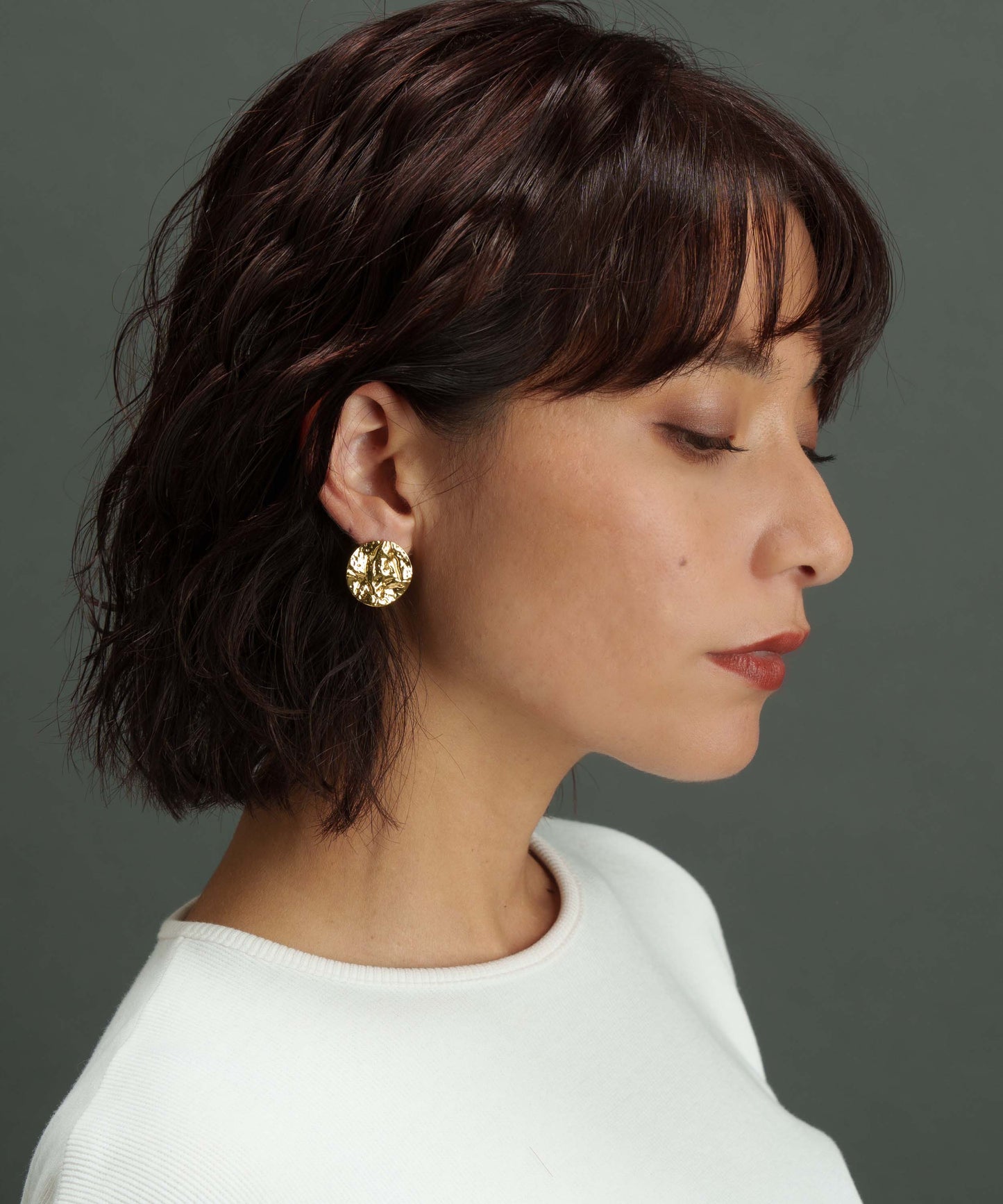 テクスチャードパターンピアス【Gold】