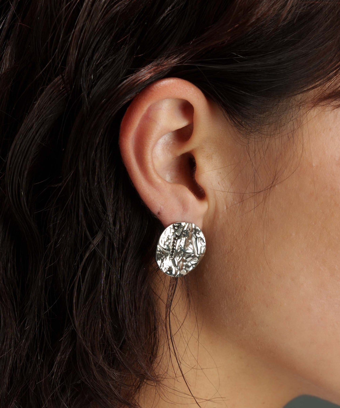 テクスチャードパターンピアス【Silver】