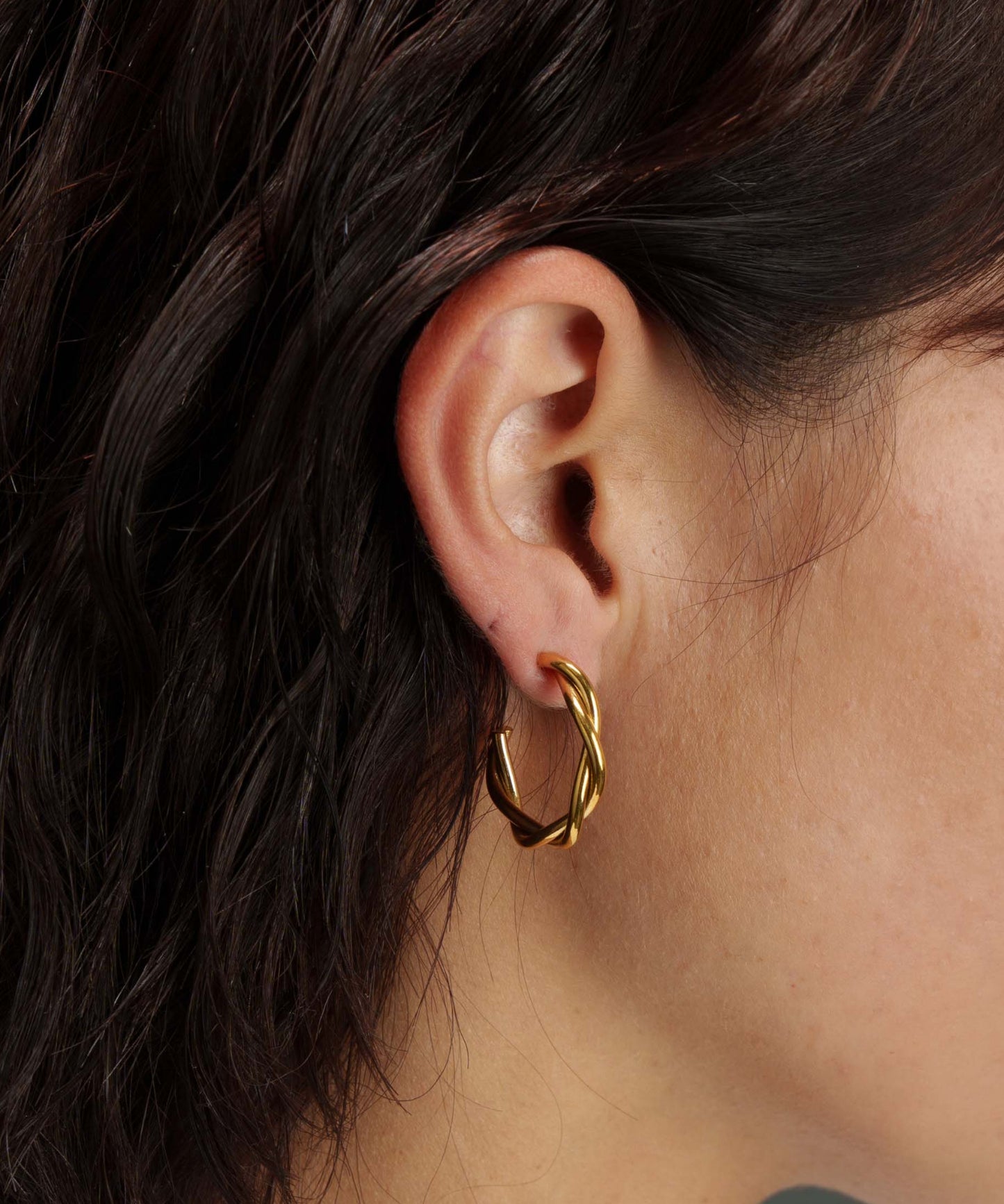 ダブルツイストピアス【Gold】