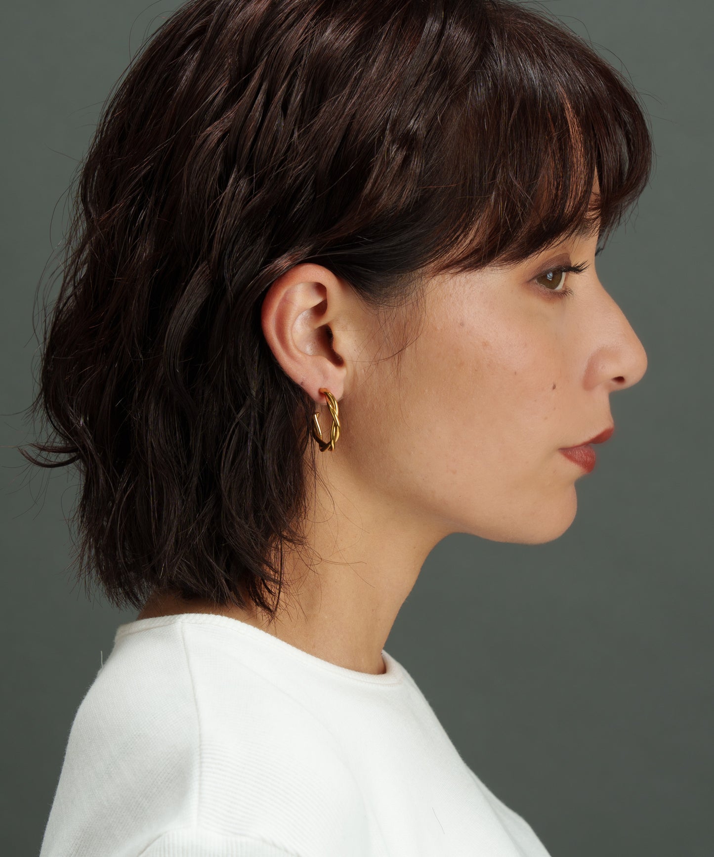 ダブルツイストピアス【Gold】