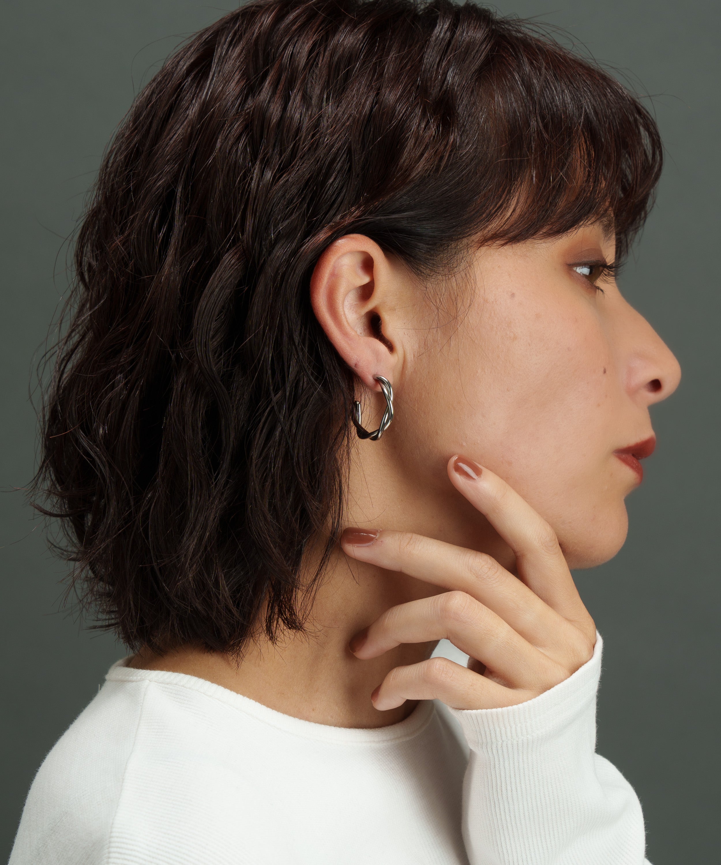 TOP/オールサス/ツイスト/作成依頼受けます ダブルツイストピアス【Silver】 | tok