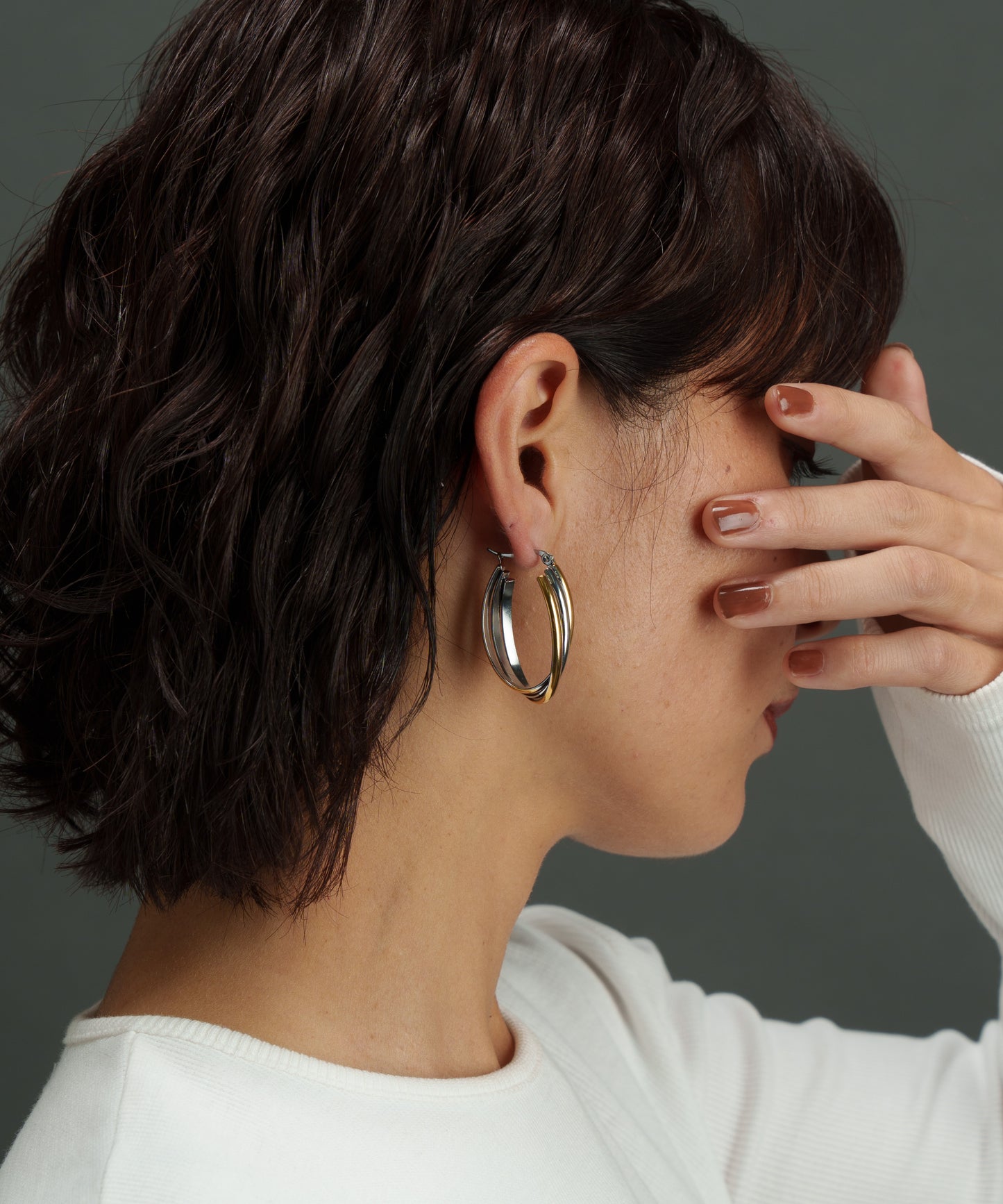 MIXカラーツイストリングピアス【Mix】