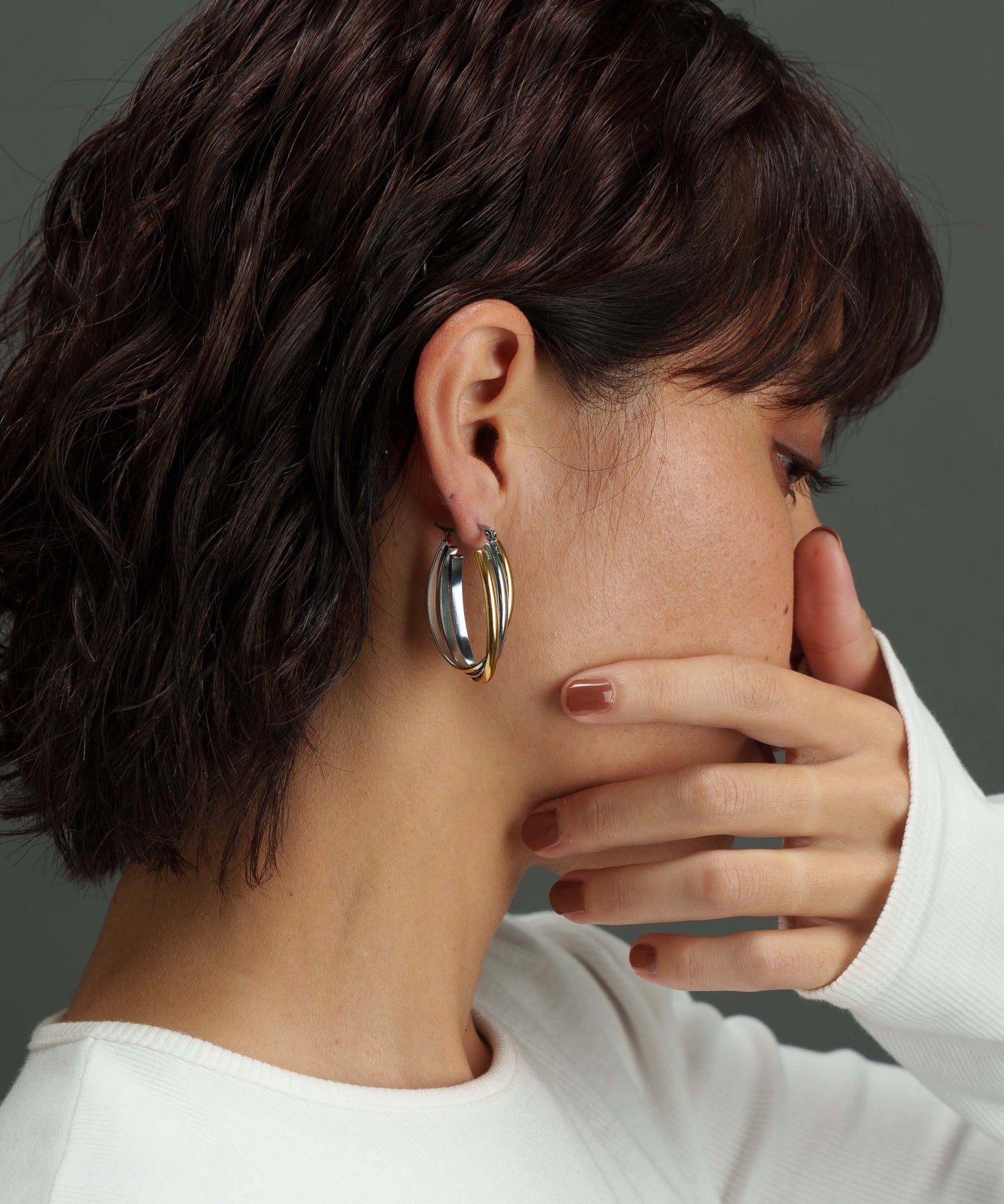 MIXカラーツイストリングピアス【Mix】