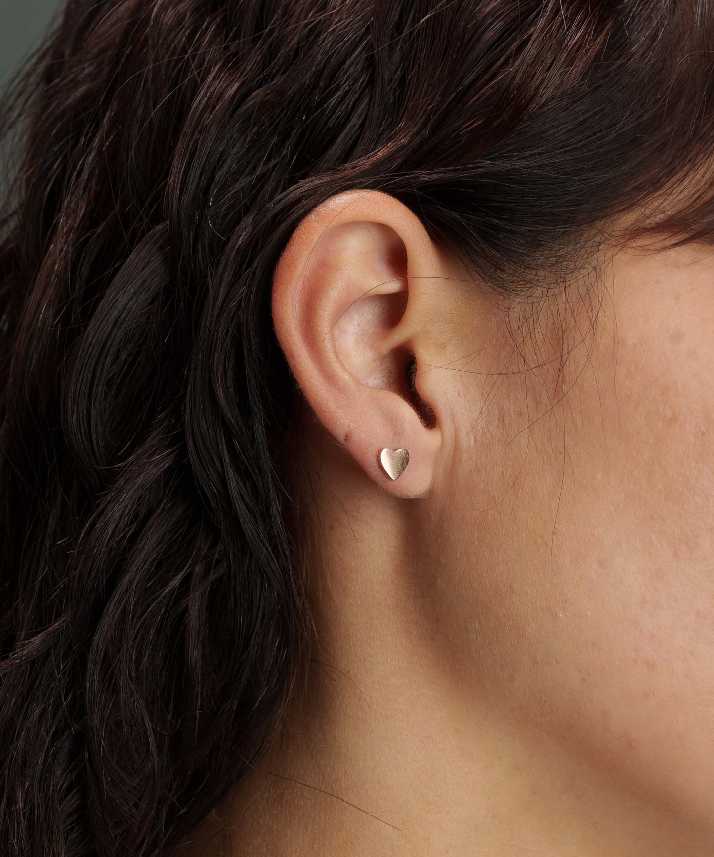 ポイントハートプチピアス【Pink Gold】