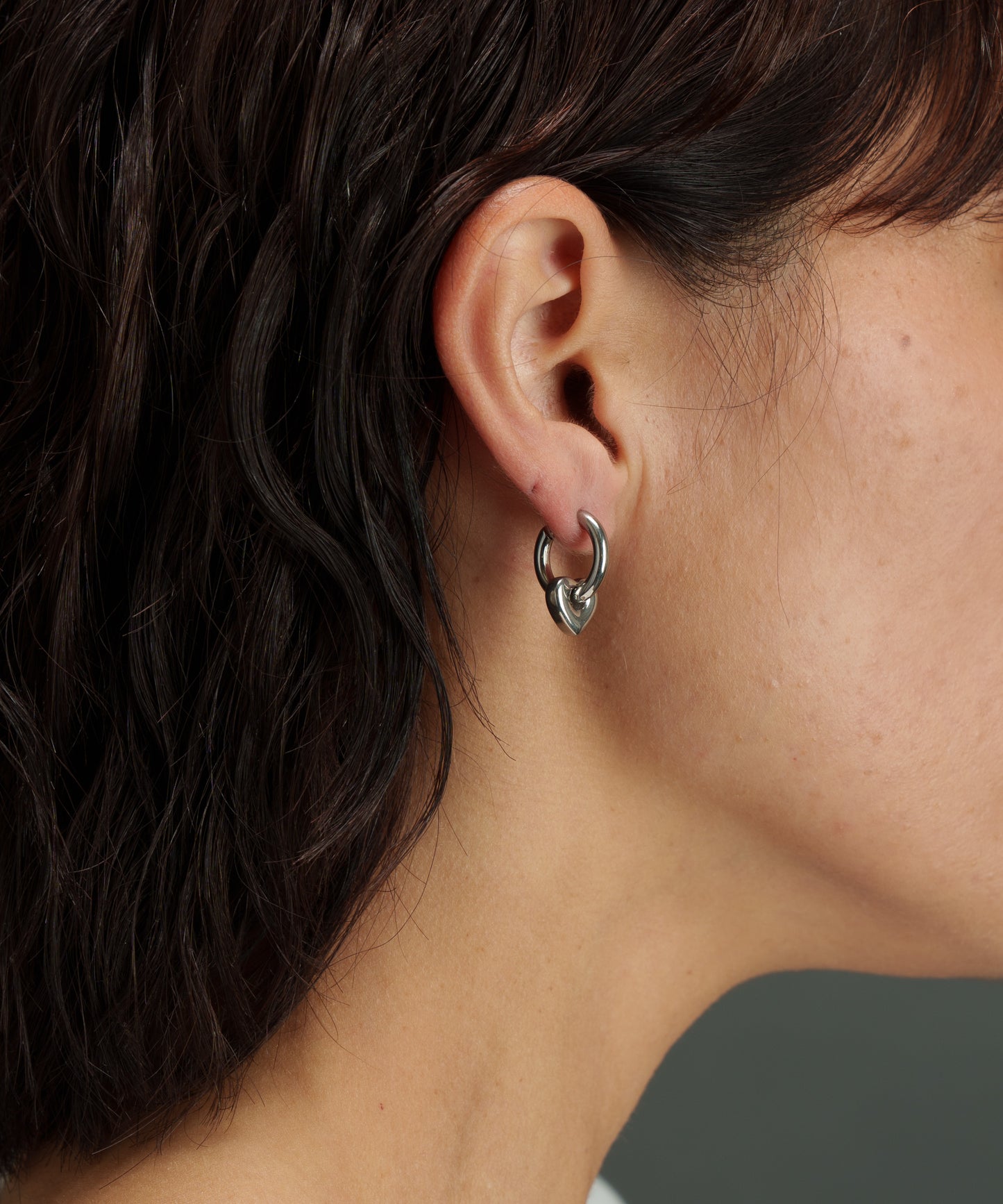 スモールチューブハートピアス【Silver】