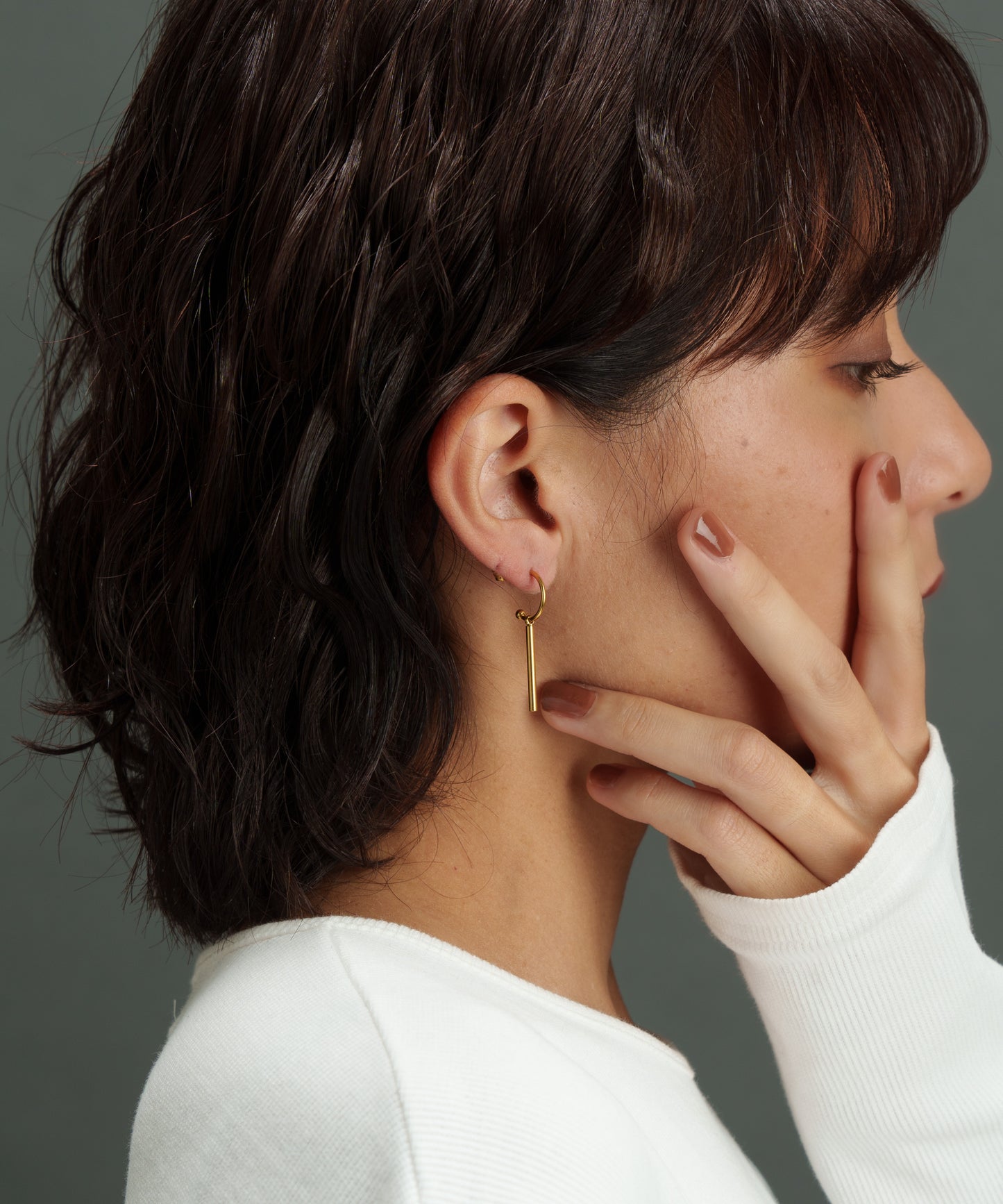 スウェイスティックピアス【Gold】