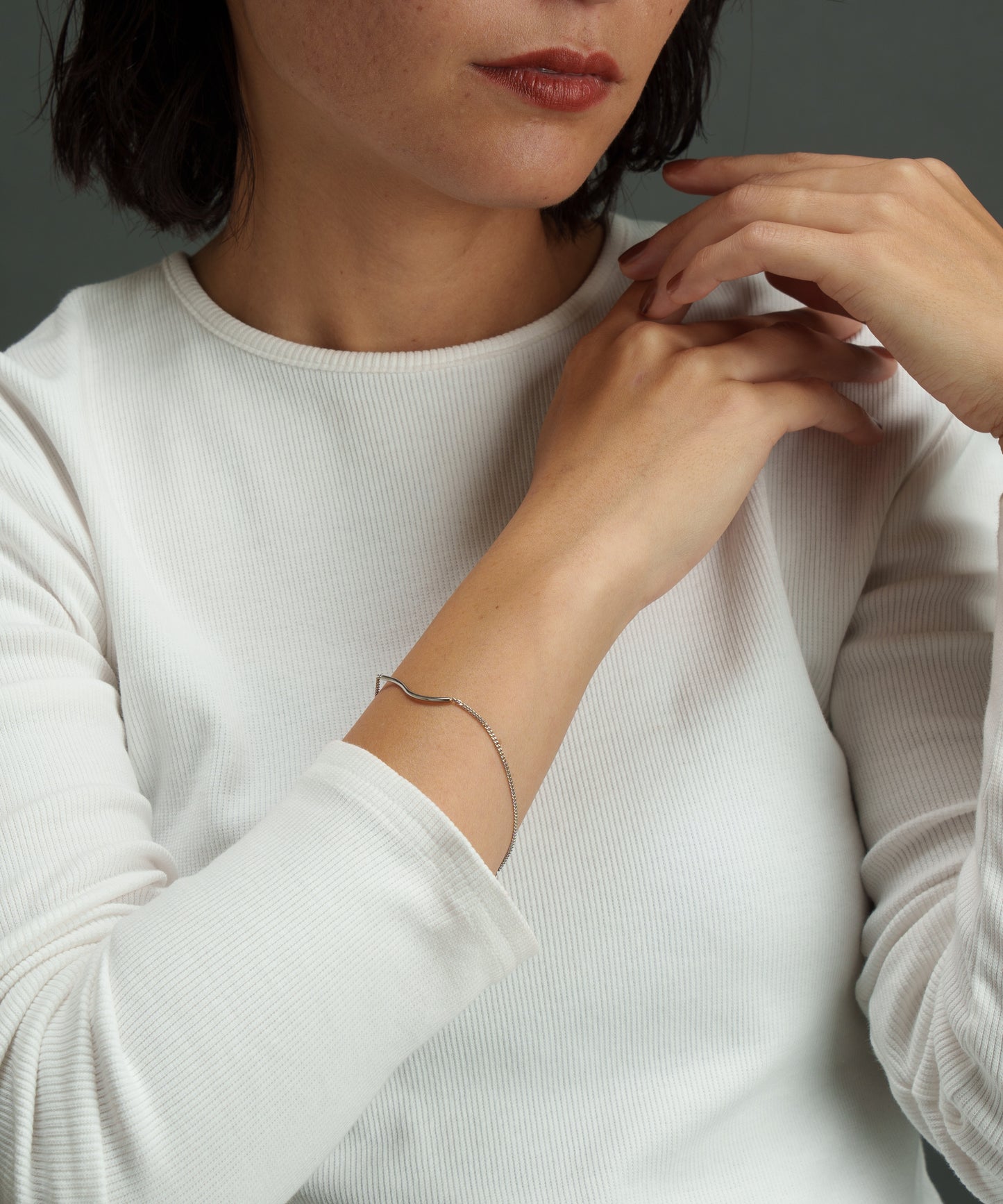 ウェーブモチーフブレスレット【Silver】