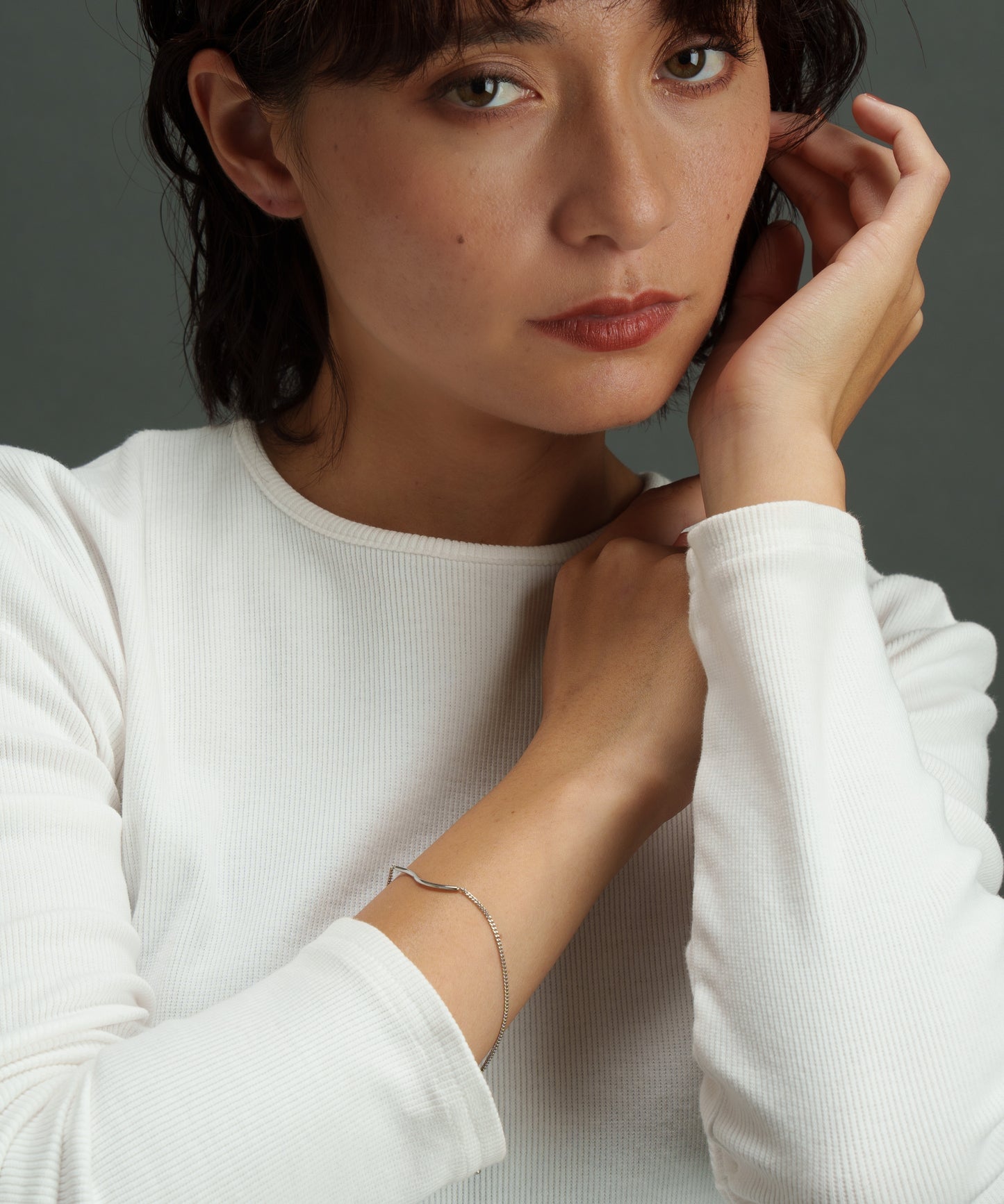 ウェーブモチーフブレスレット【Silver】