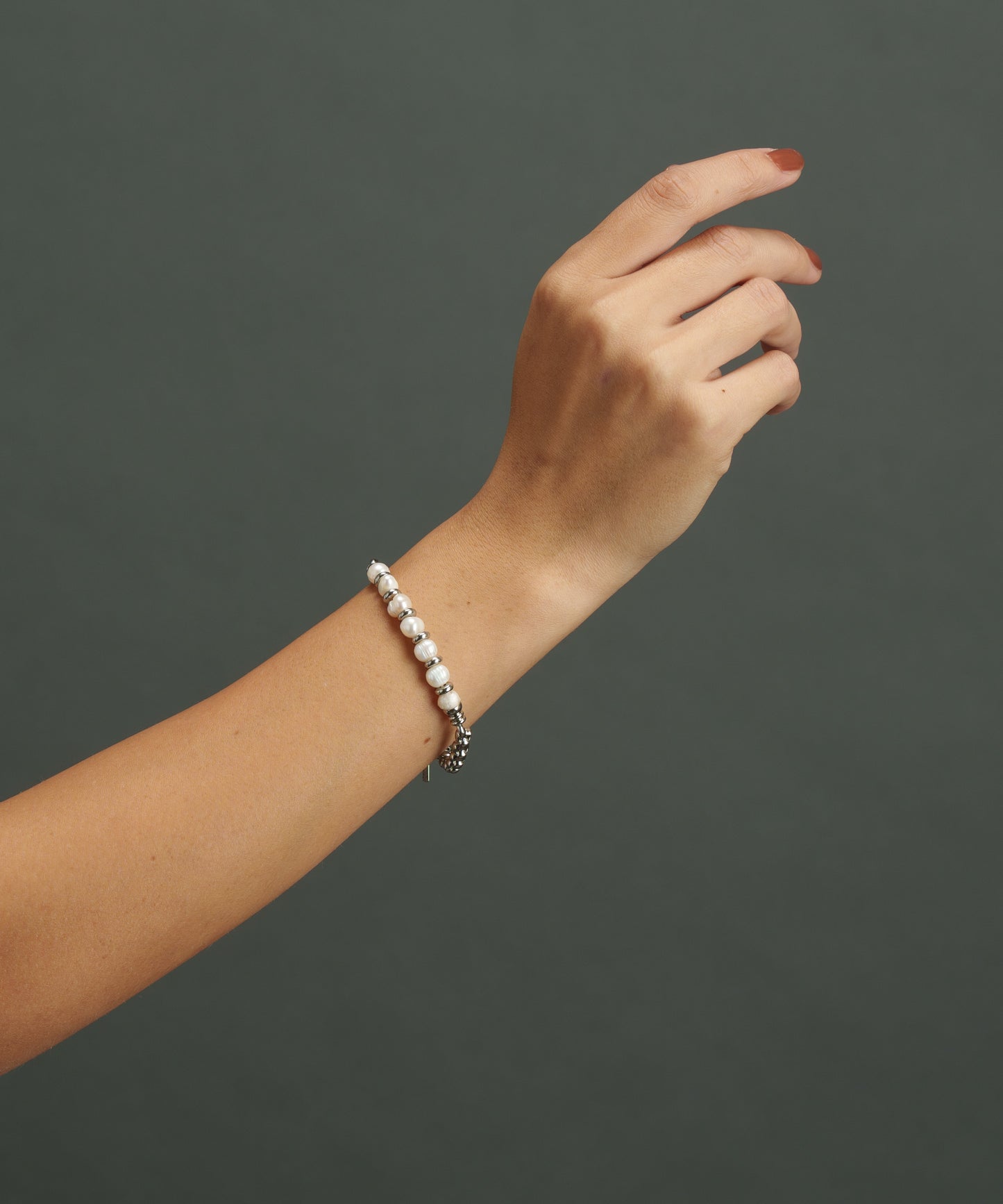 7パールライクブレスレット【Silver】