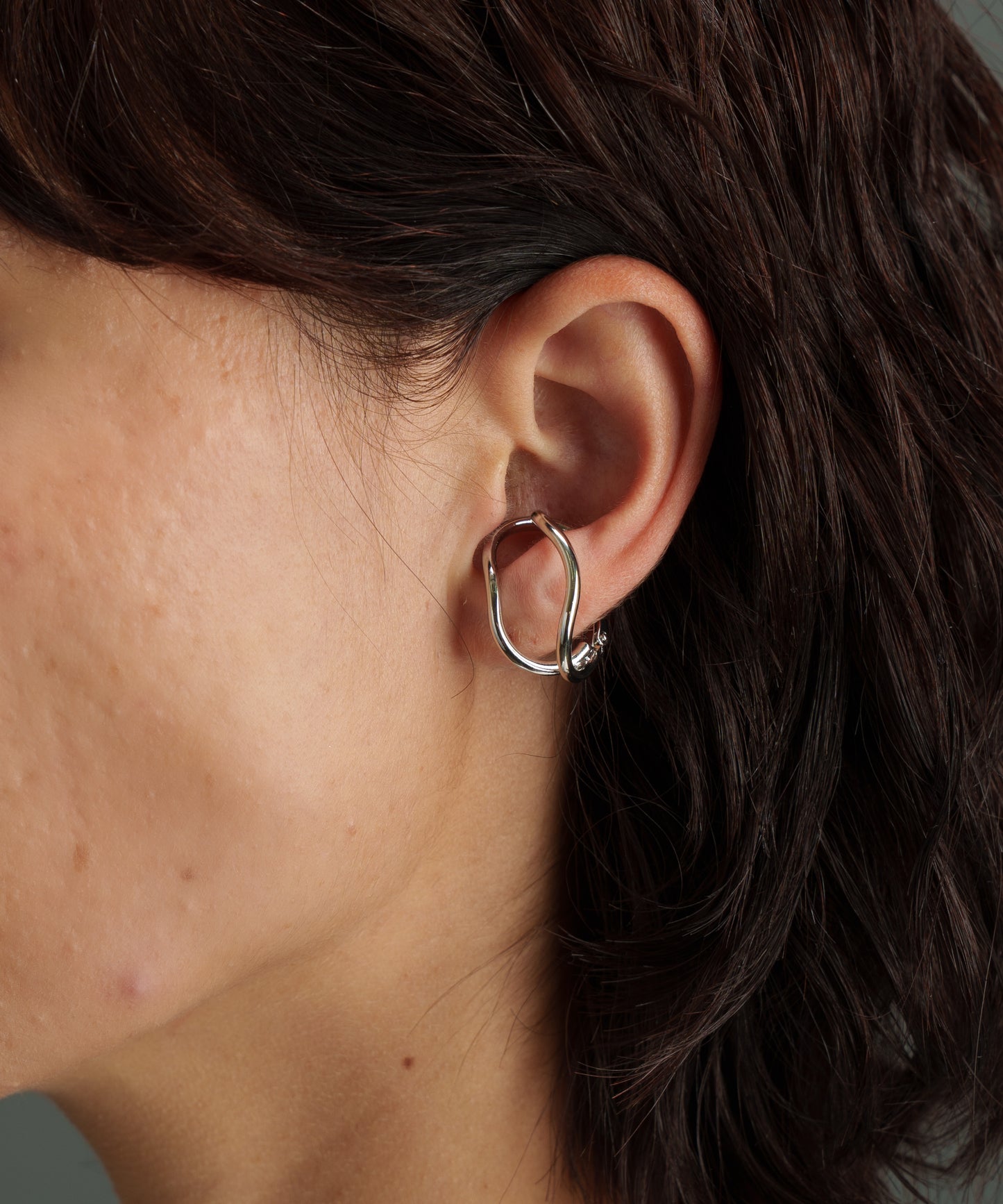 ラップウェービングイヤーカフ【Silver】