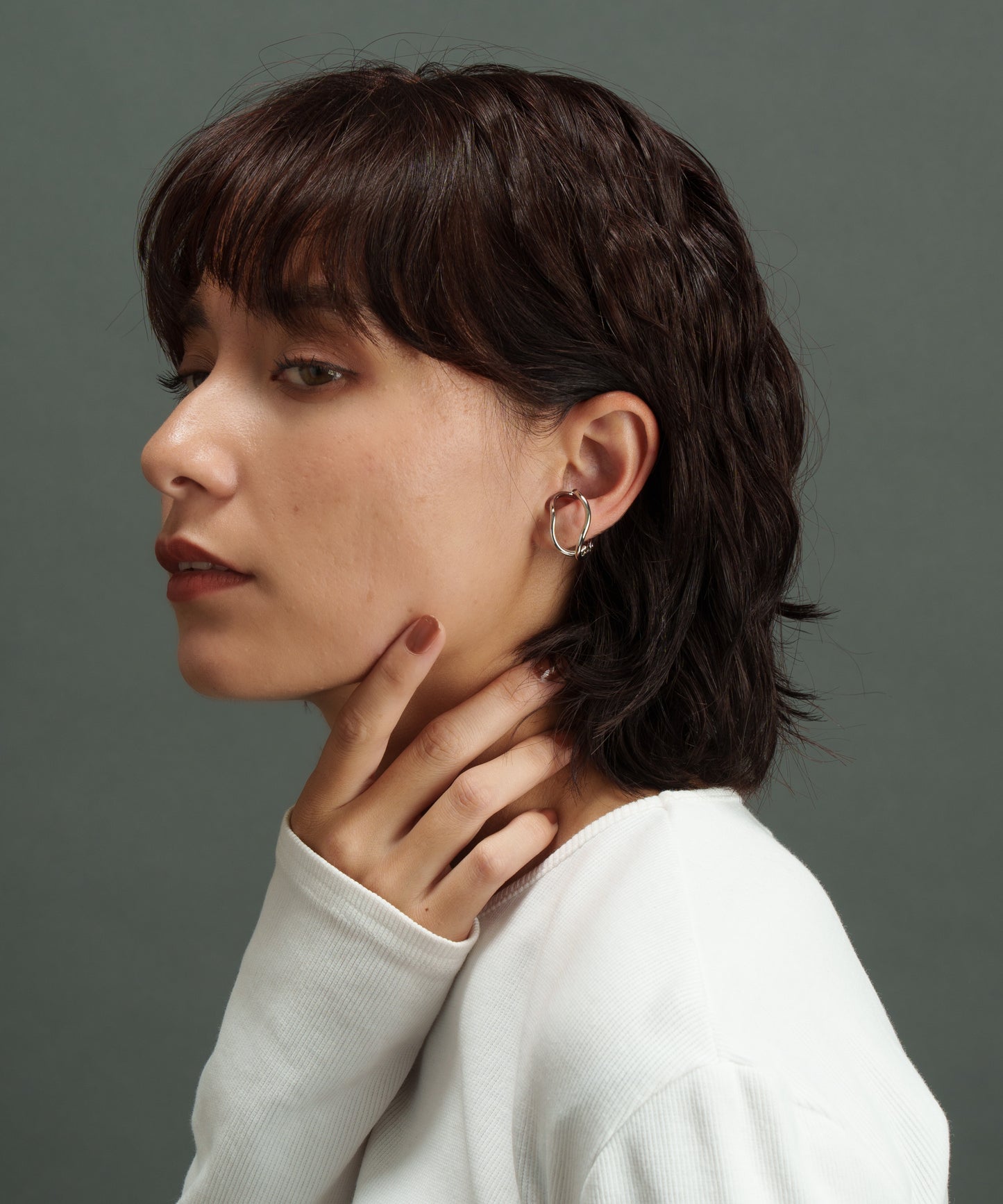 ラップウェービングイヤーカフ【Silver】