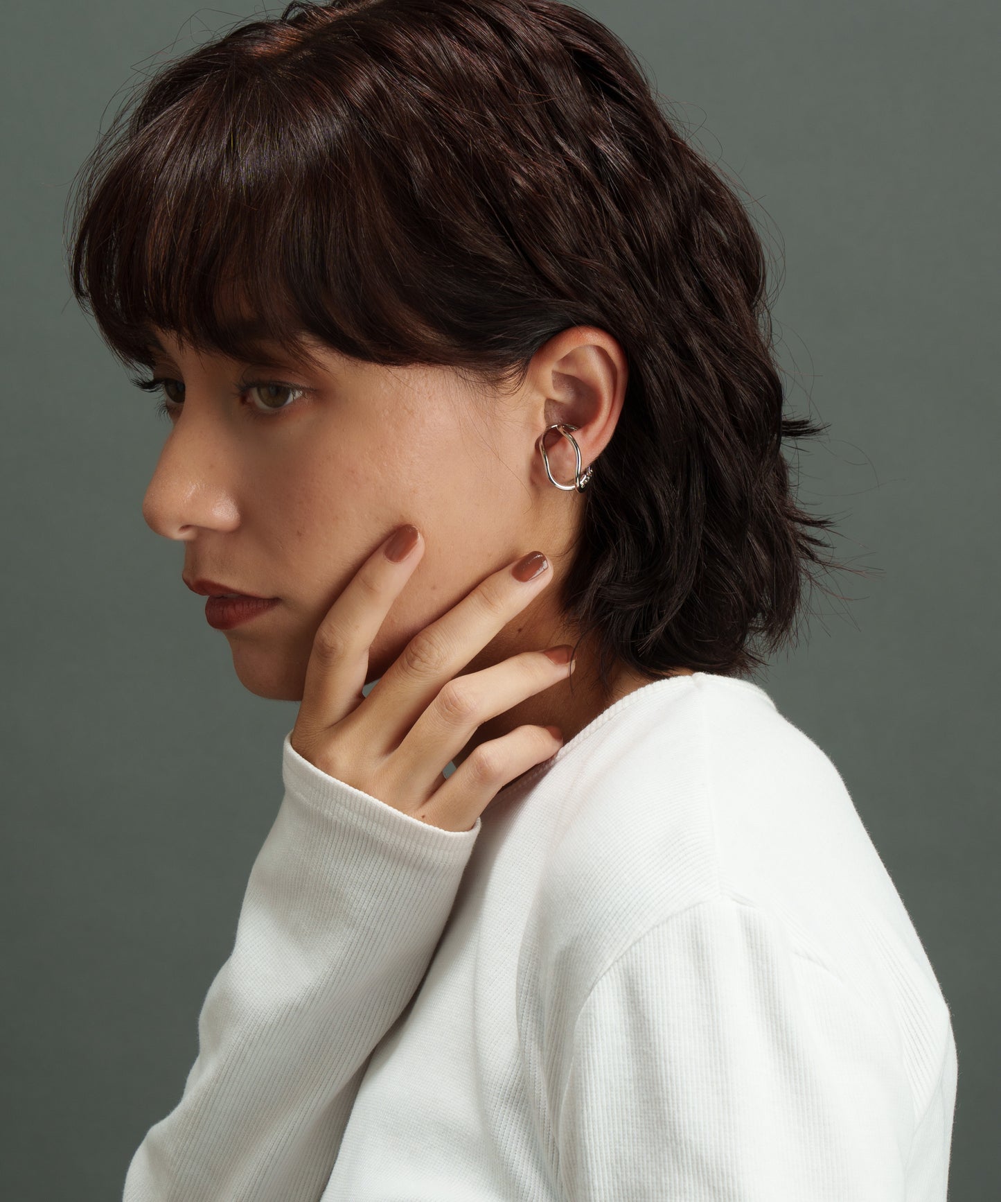 ラップウェービングイヤーカフ【Silver】