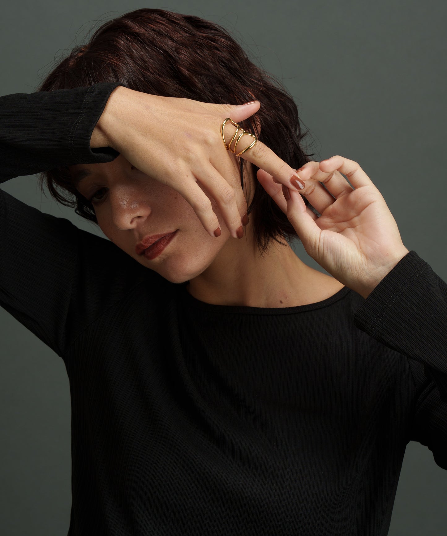 3カーブエンブレイシングリング【Gold】