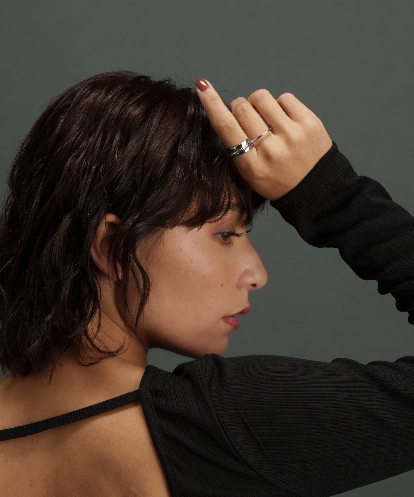 アシメダブルフィンガーリング【Silver】