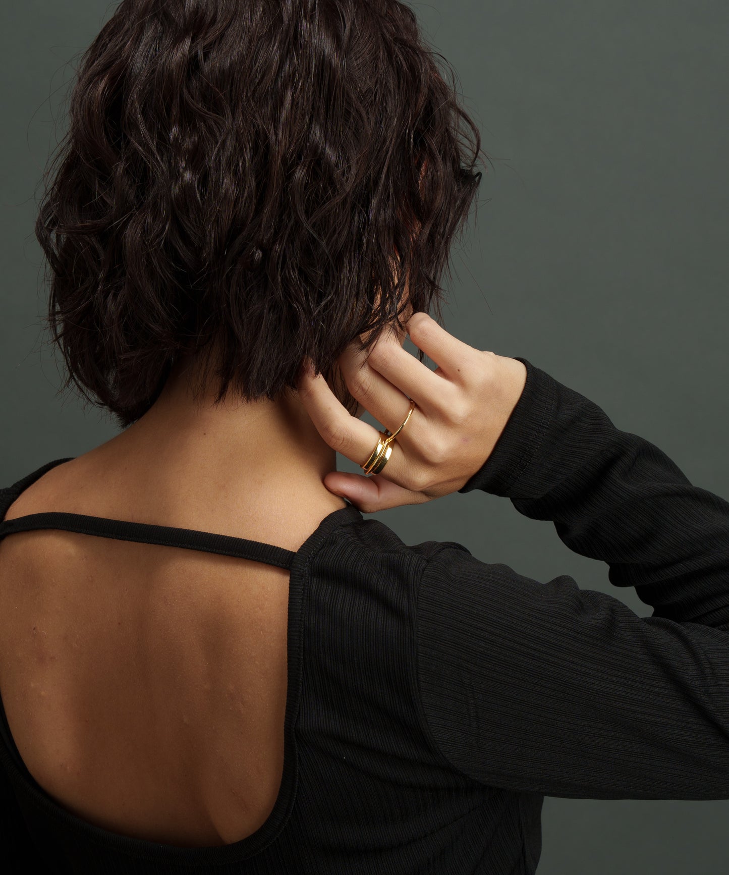 アシメダブルフィンガーリング【Gold】