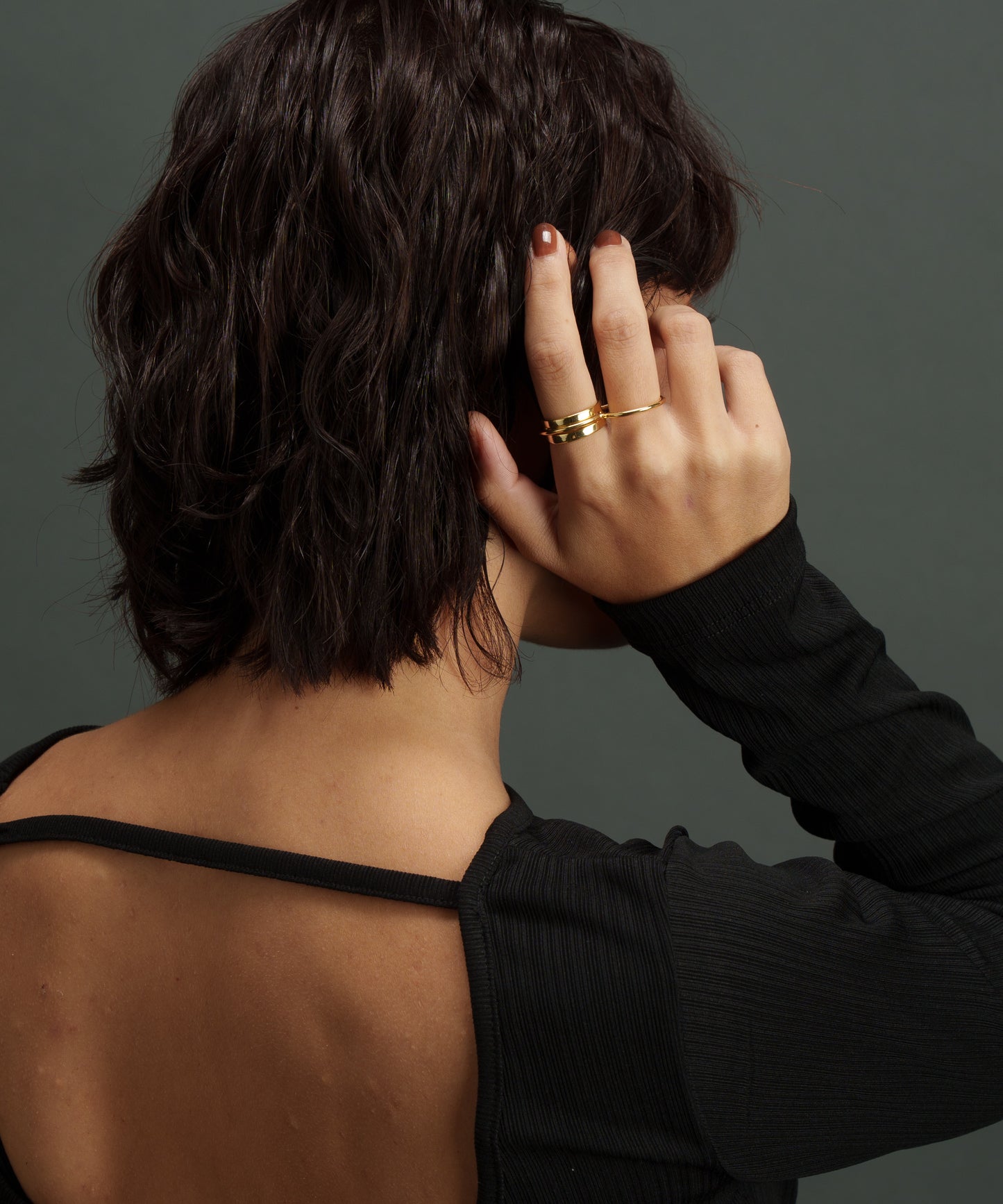 アシメダブルフィンガーリング【Gold】