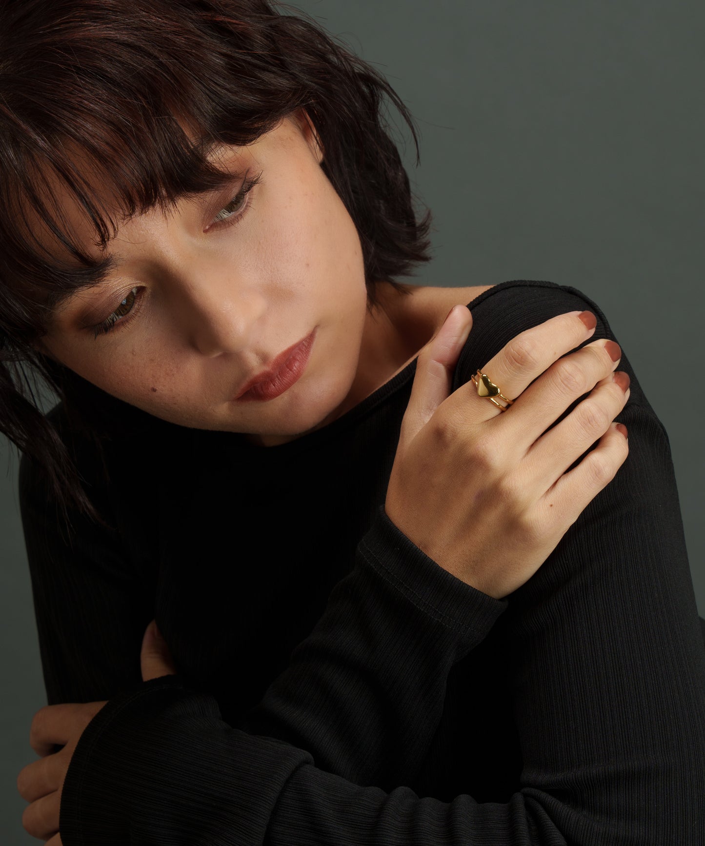 レイヤードハートドッキングリング【Gold】