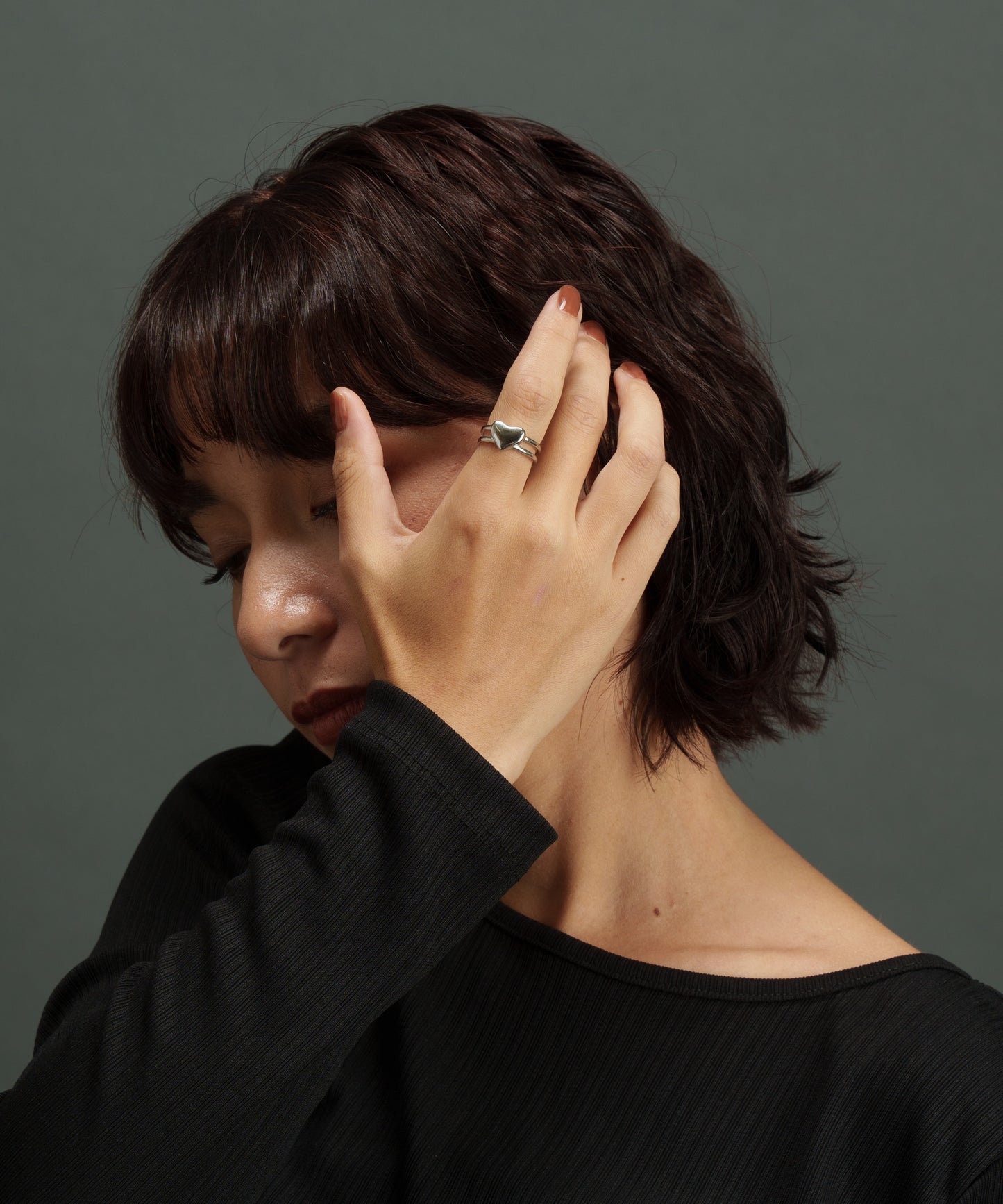 レイヤードハートドッキングリング【Silver】