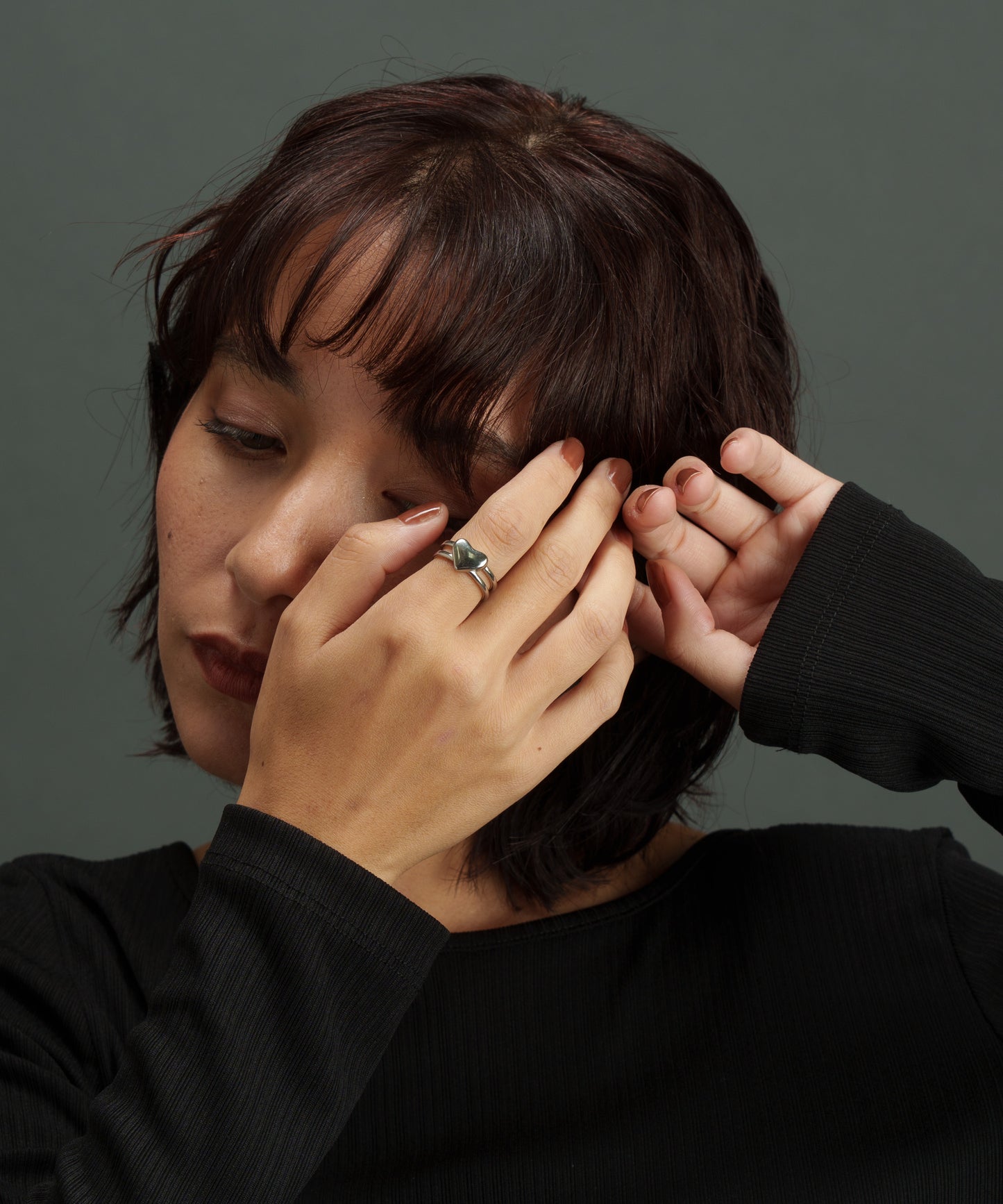 レイヤードハートドッキングリング【Silver】