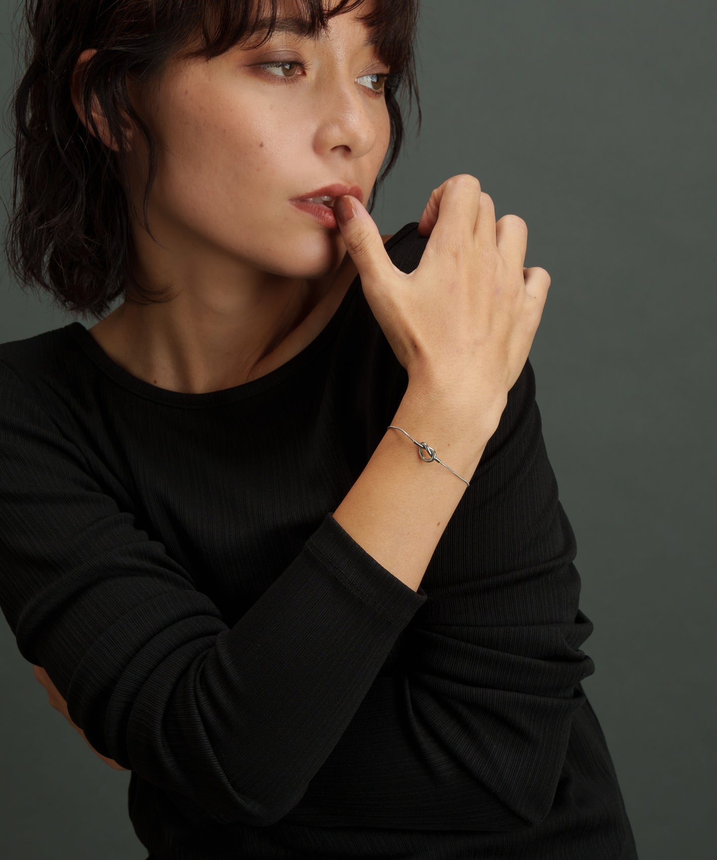 センターノットブレスレット【Silver】