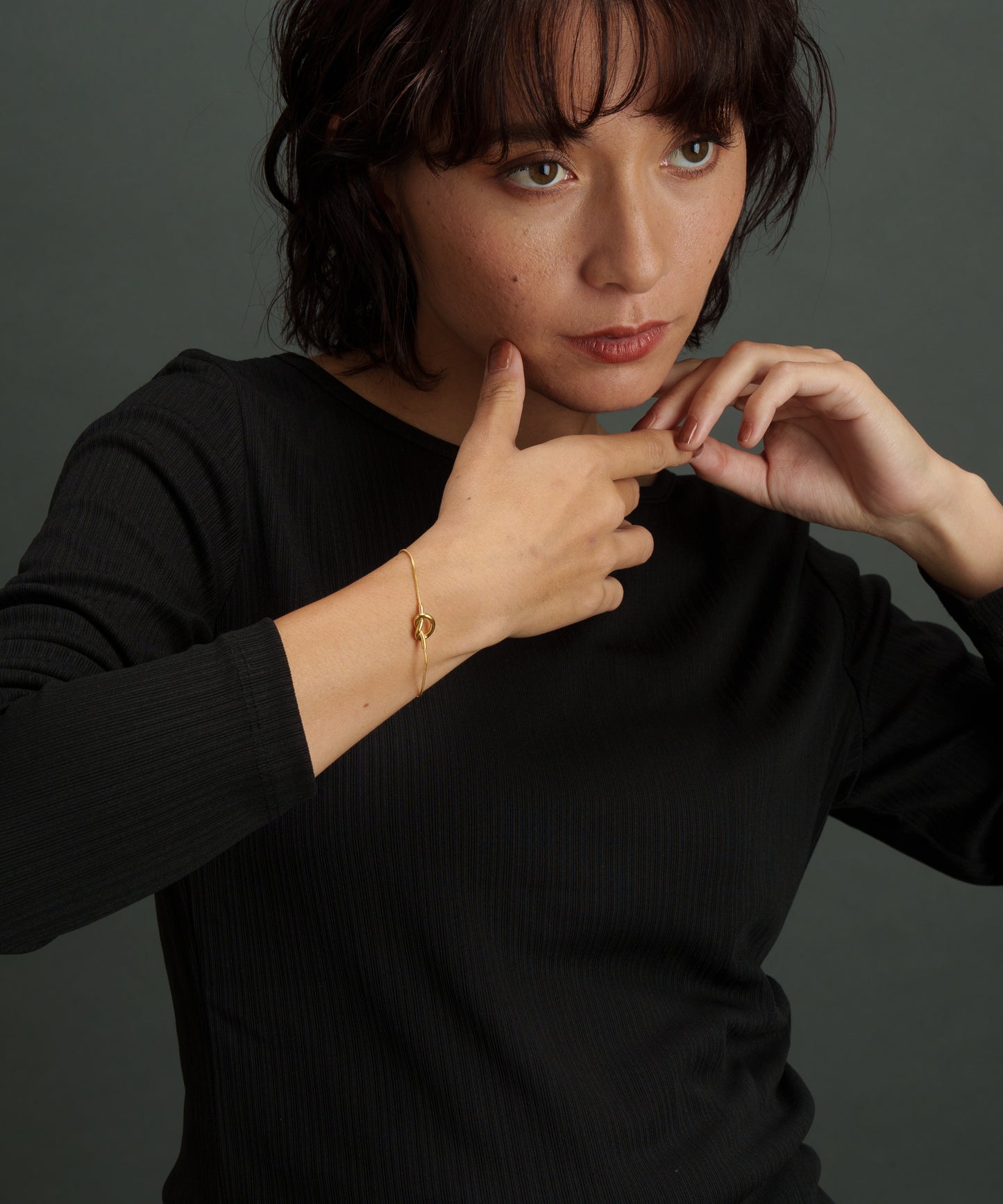 センターノットブレスレット【Gold】