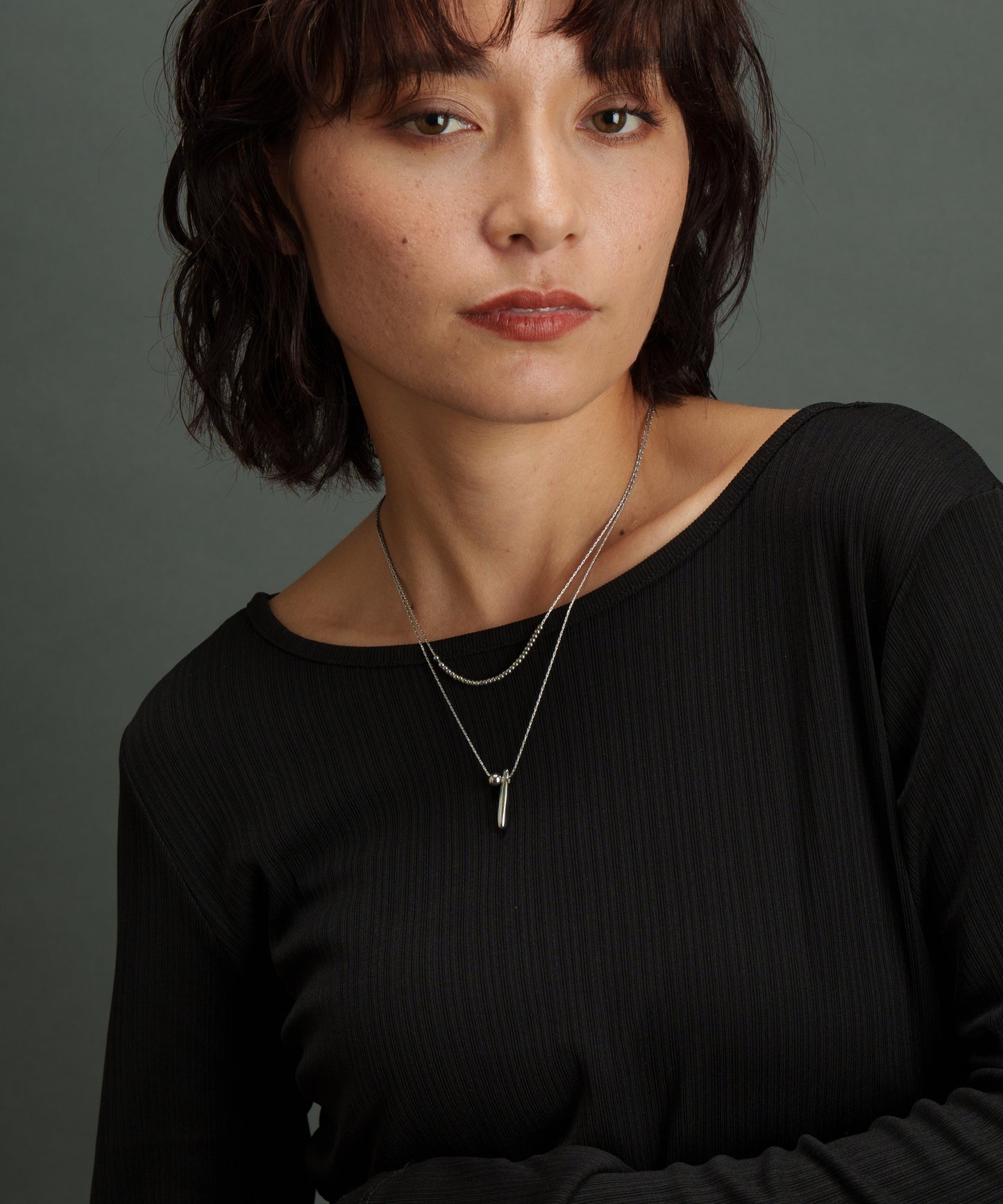 ボールスティックトップネックレス【Silver】