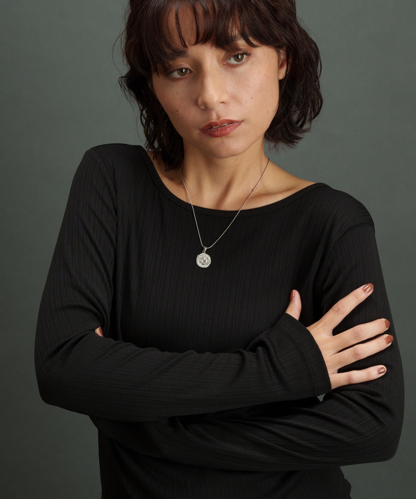 ディストーテッドコインネックレス【Silver】