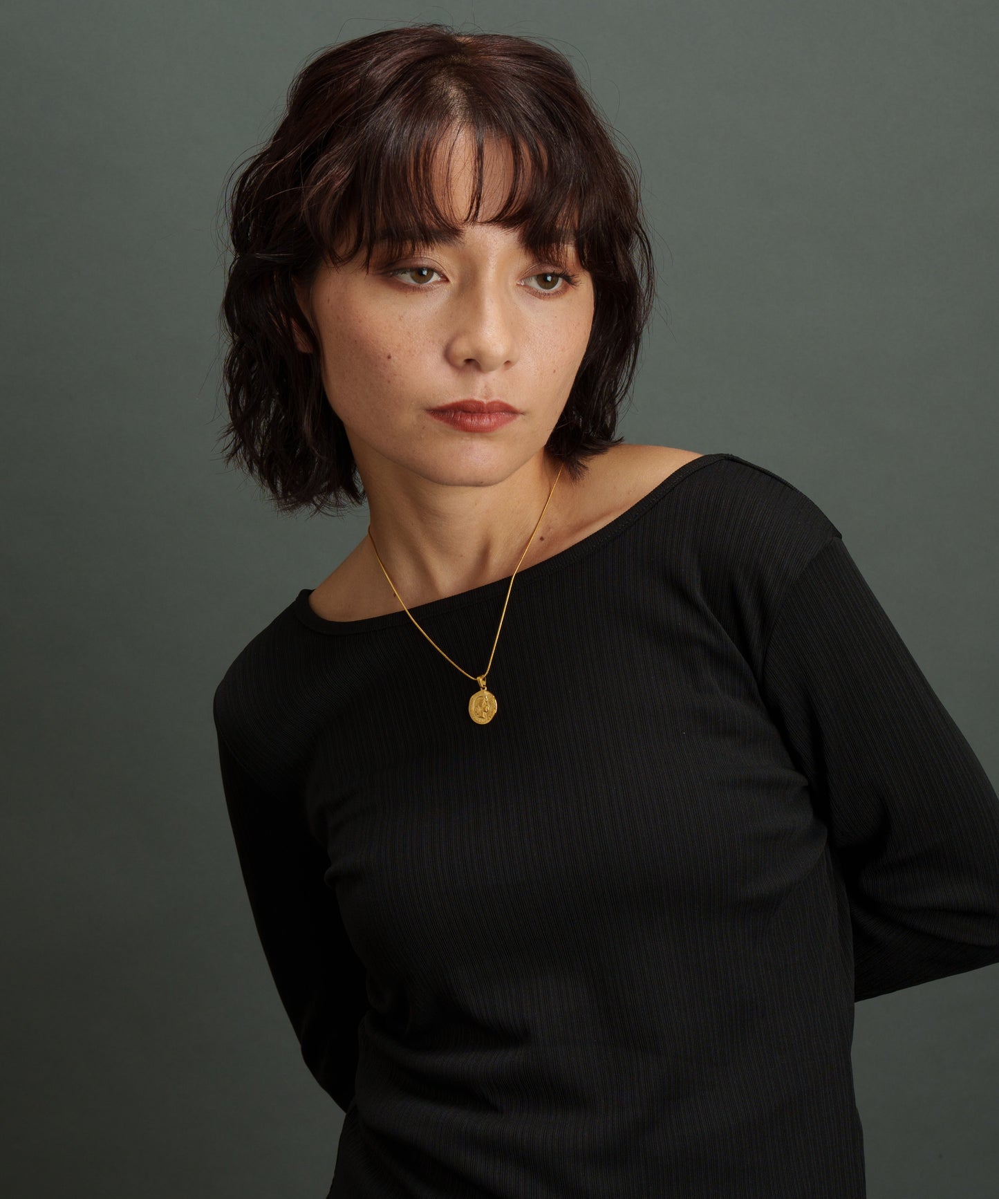 ディストーテッドコインネックレス【Gold】