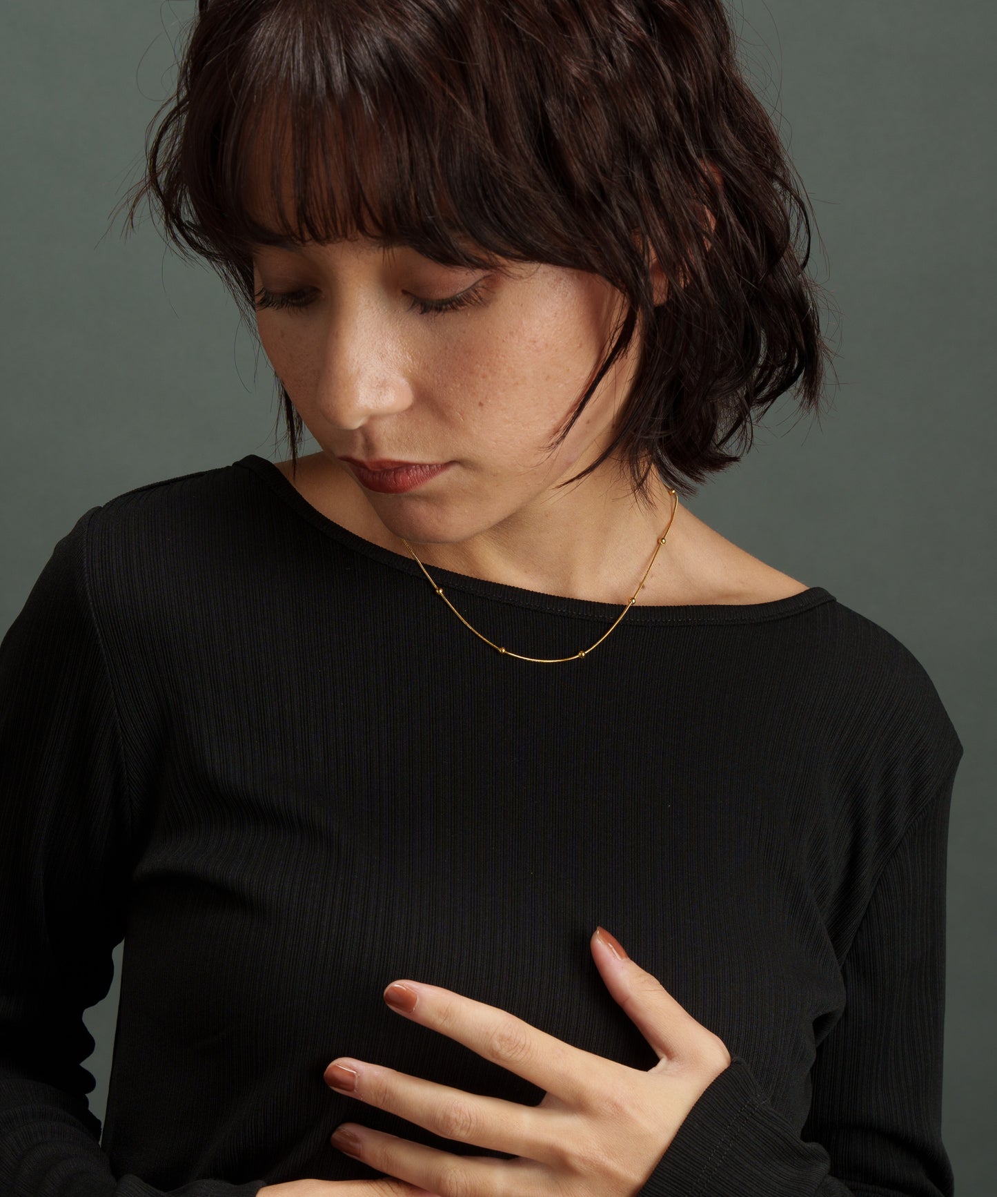 インターバルボールネックレス【Gold】