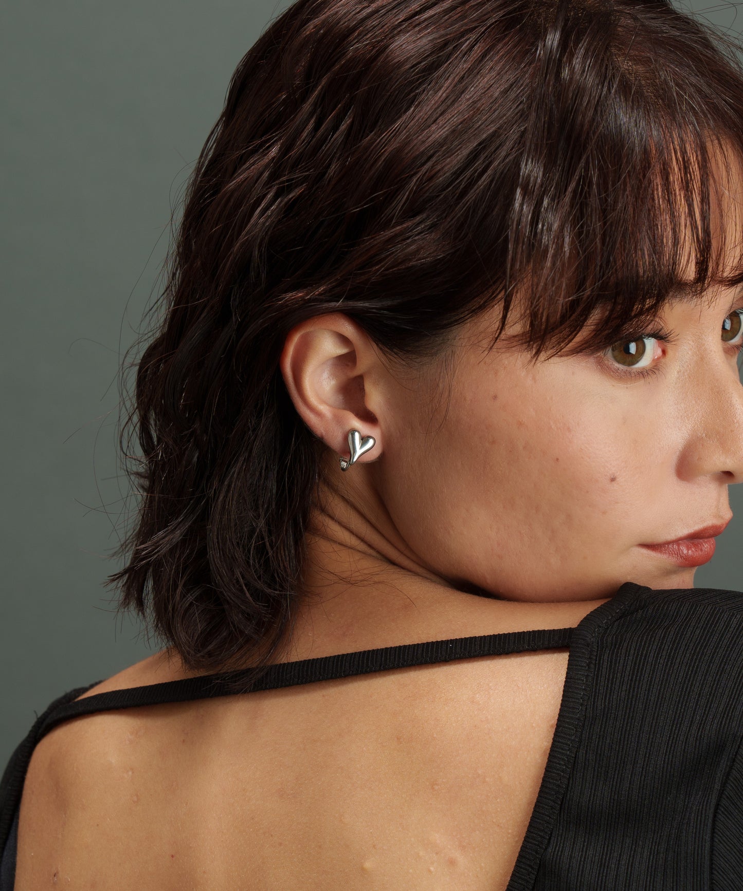 スモールハートイヤリング【Silver】