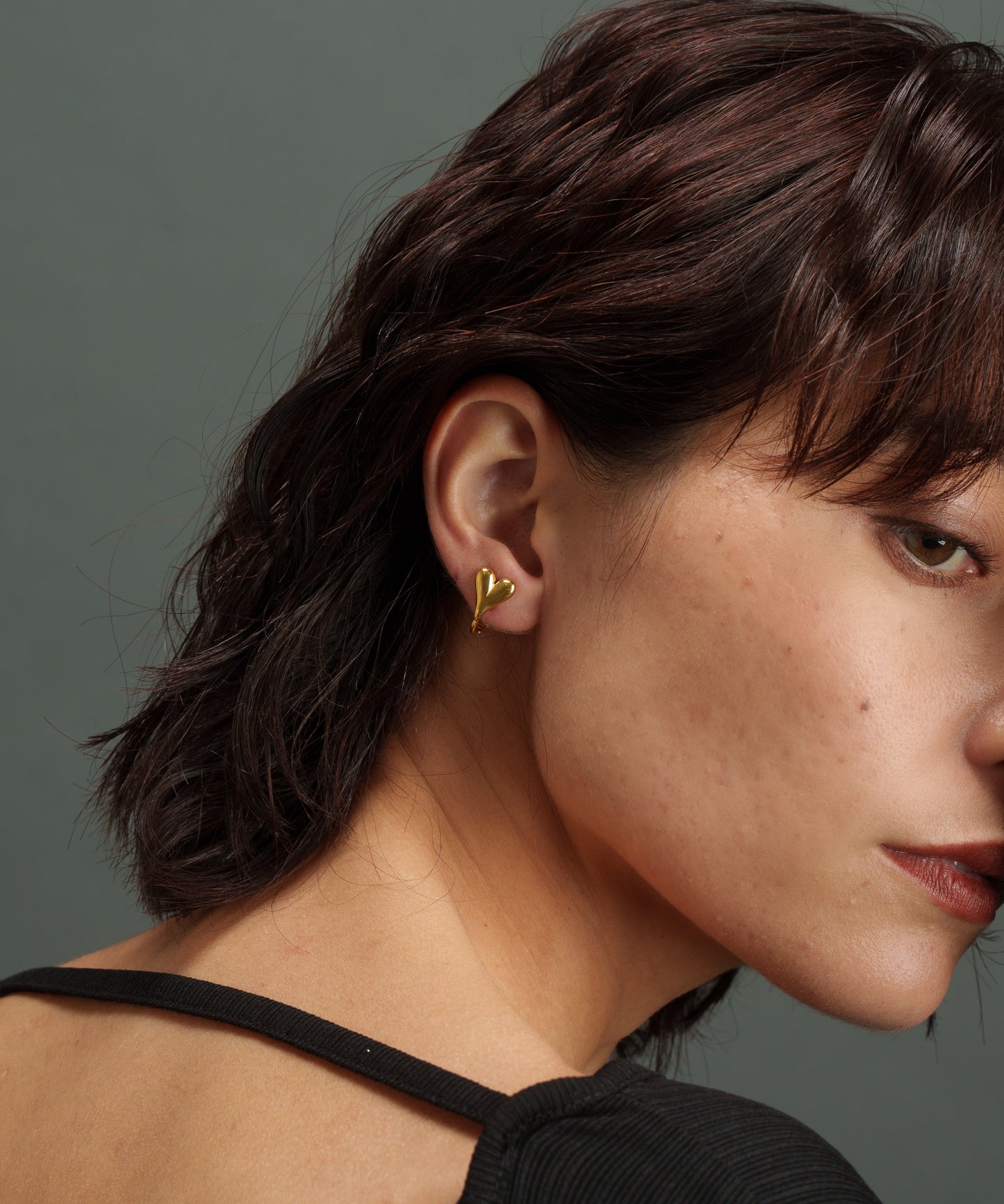 スモールハートイヤリング【Gold】