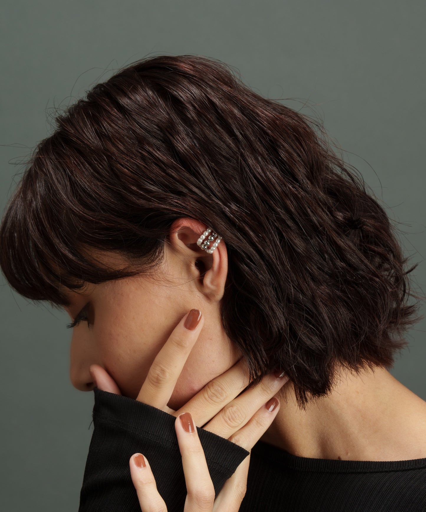 スモールボール3連イヤーカフ【Silver】