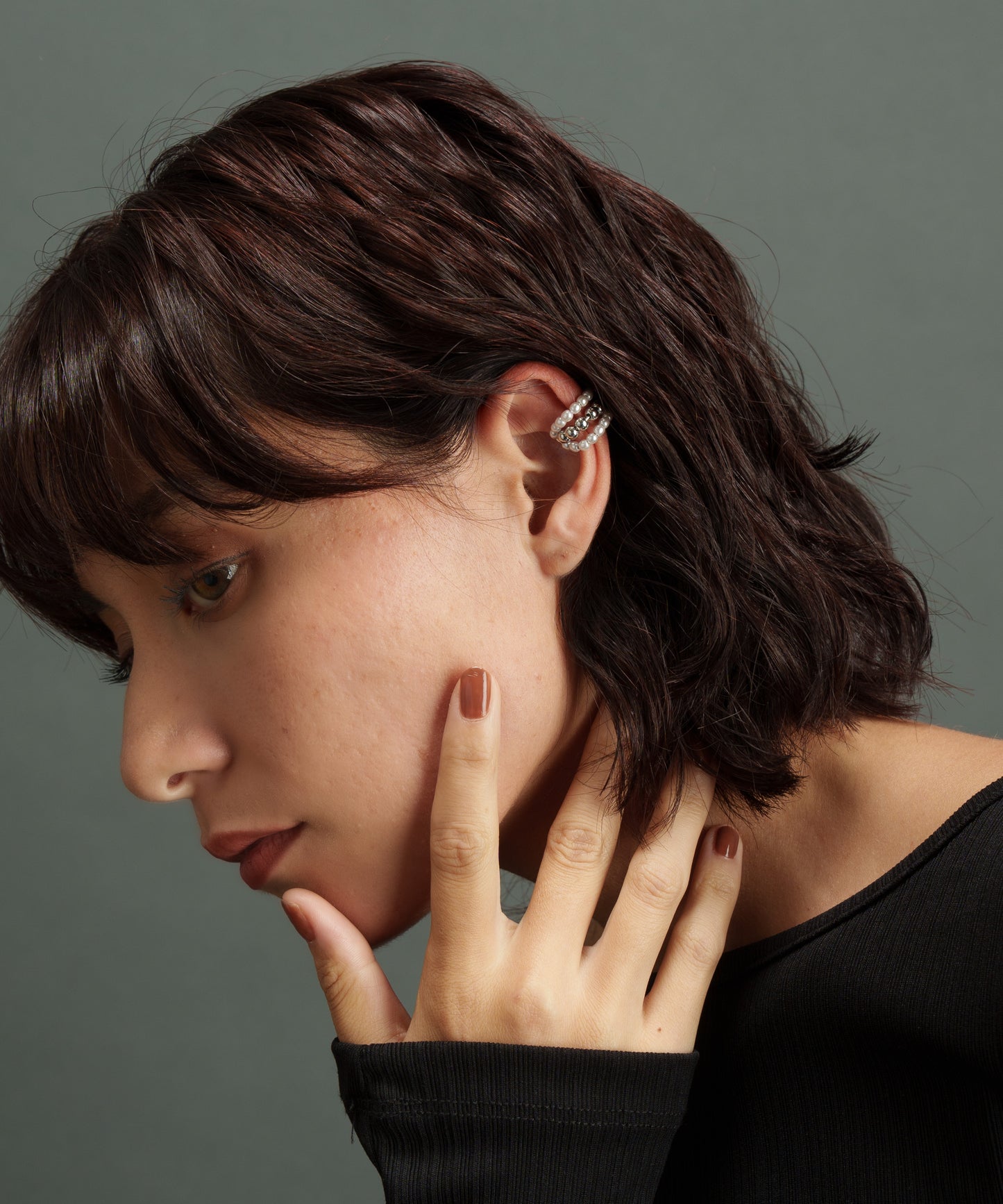 スモールボール3連イヤーカフ【Silver】