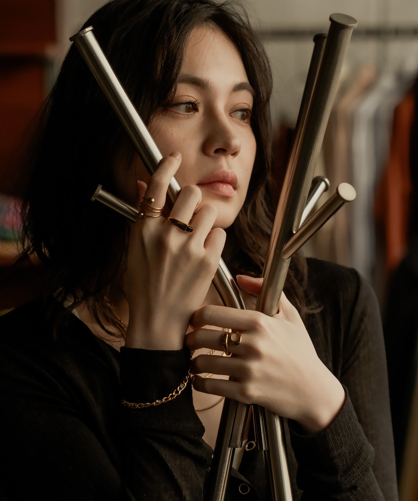 ヴィンテージ喜平ストーンブレスレット【Gold】