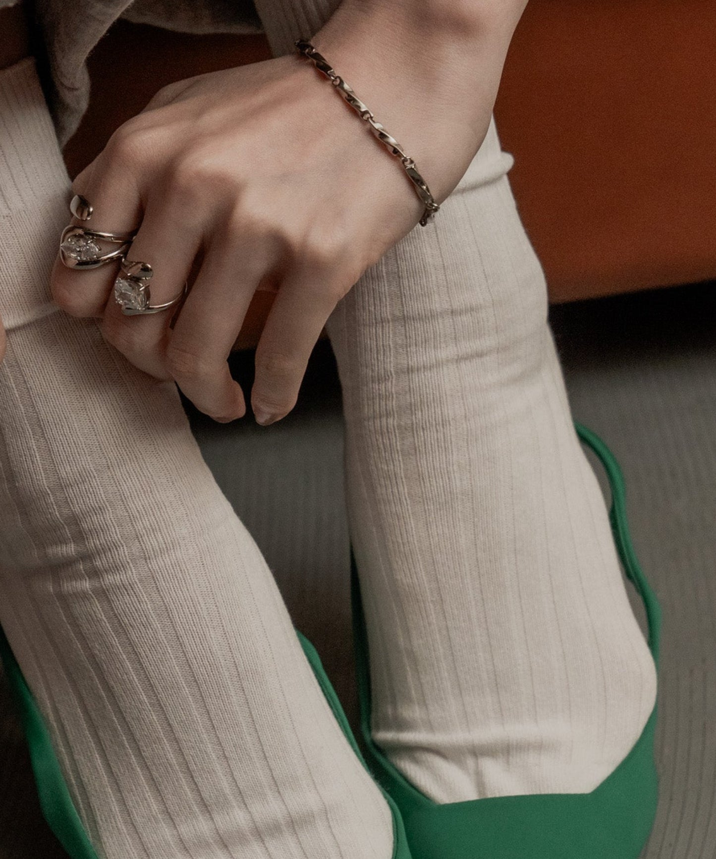 ラップアラウンドストーンリング【Silver】