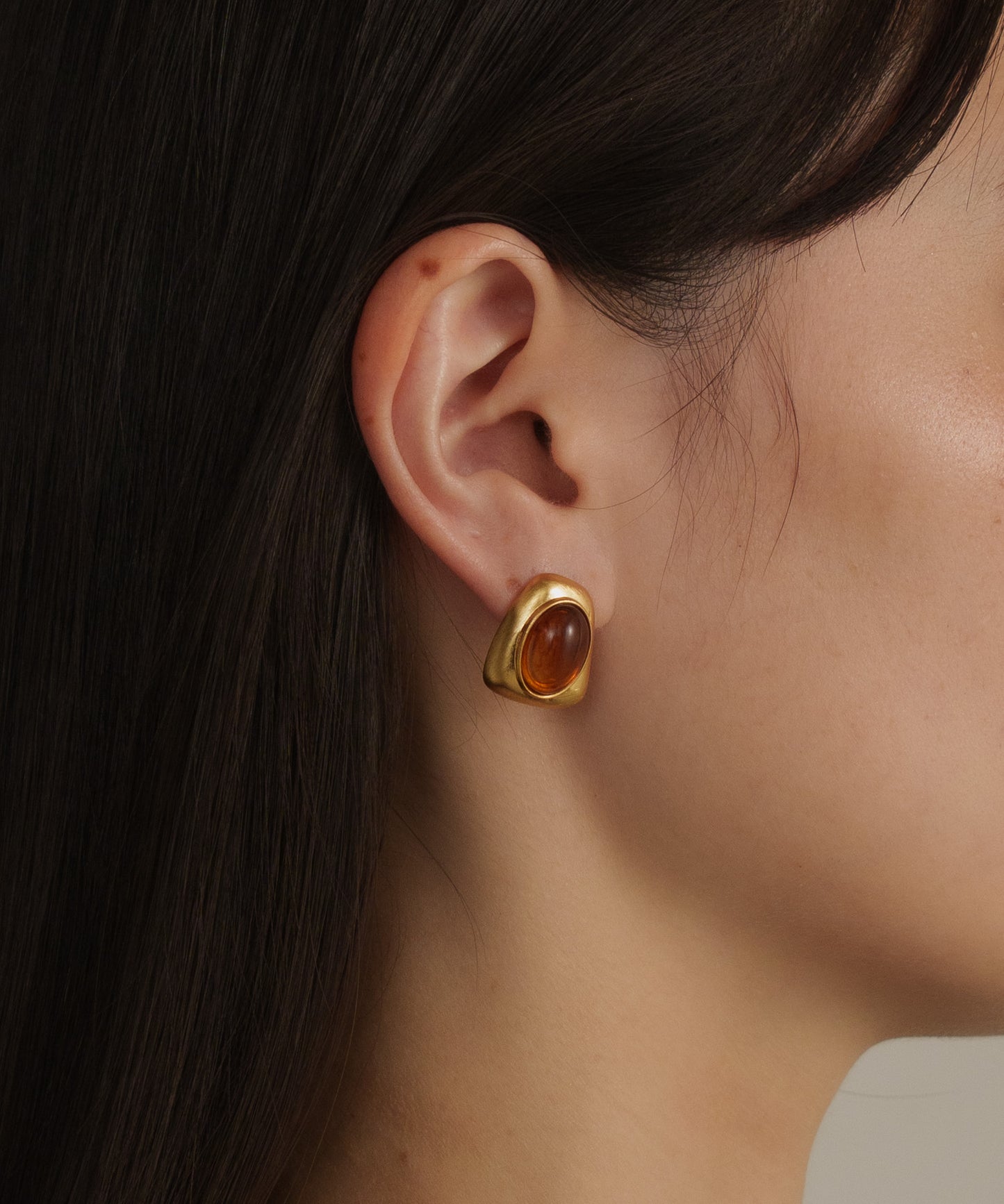 マーブルストーンピアス【Gold】