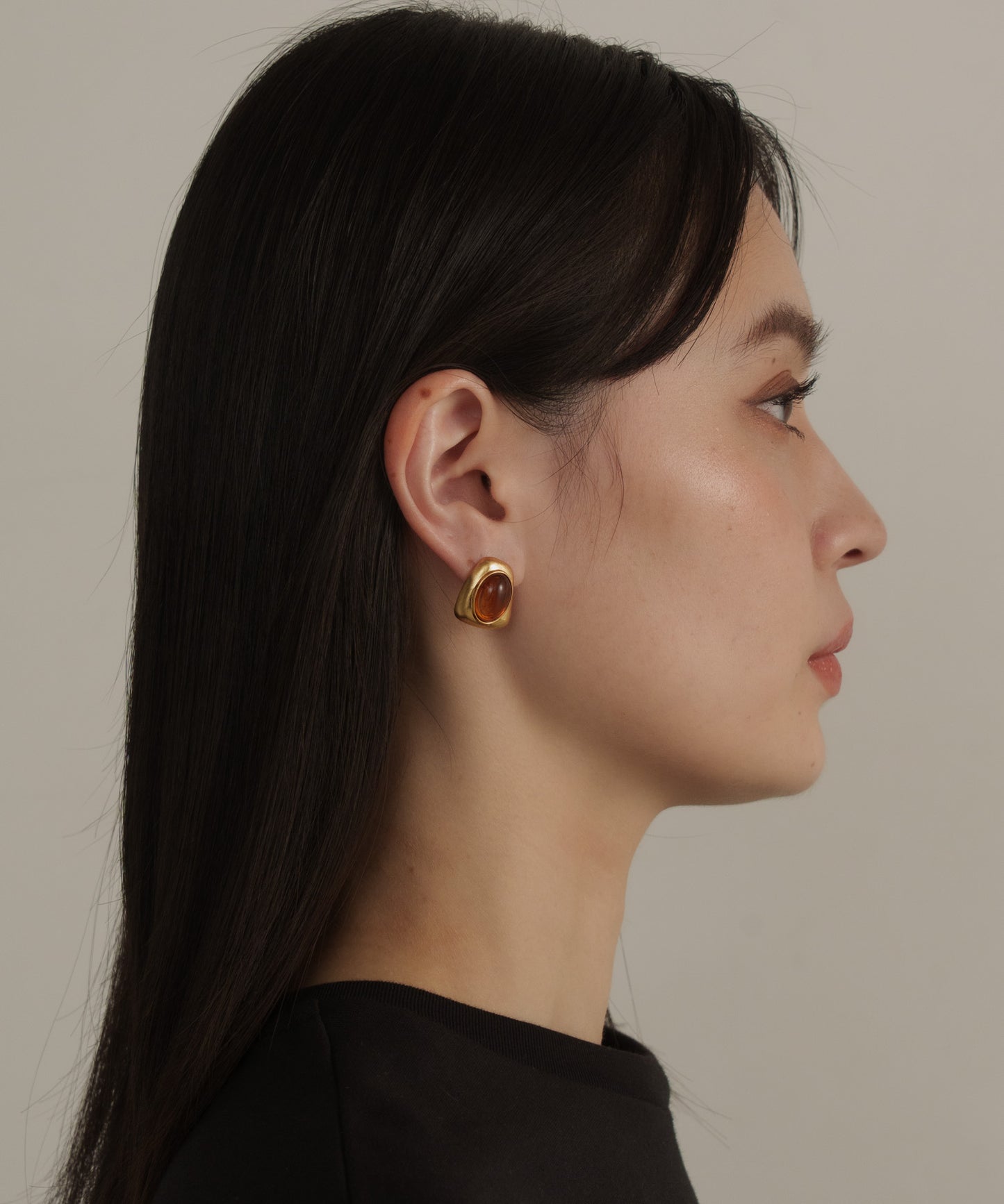 マーブルストーンピアス【Gold】