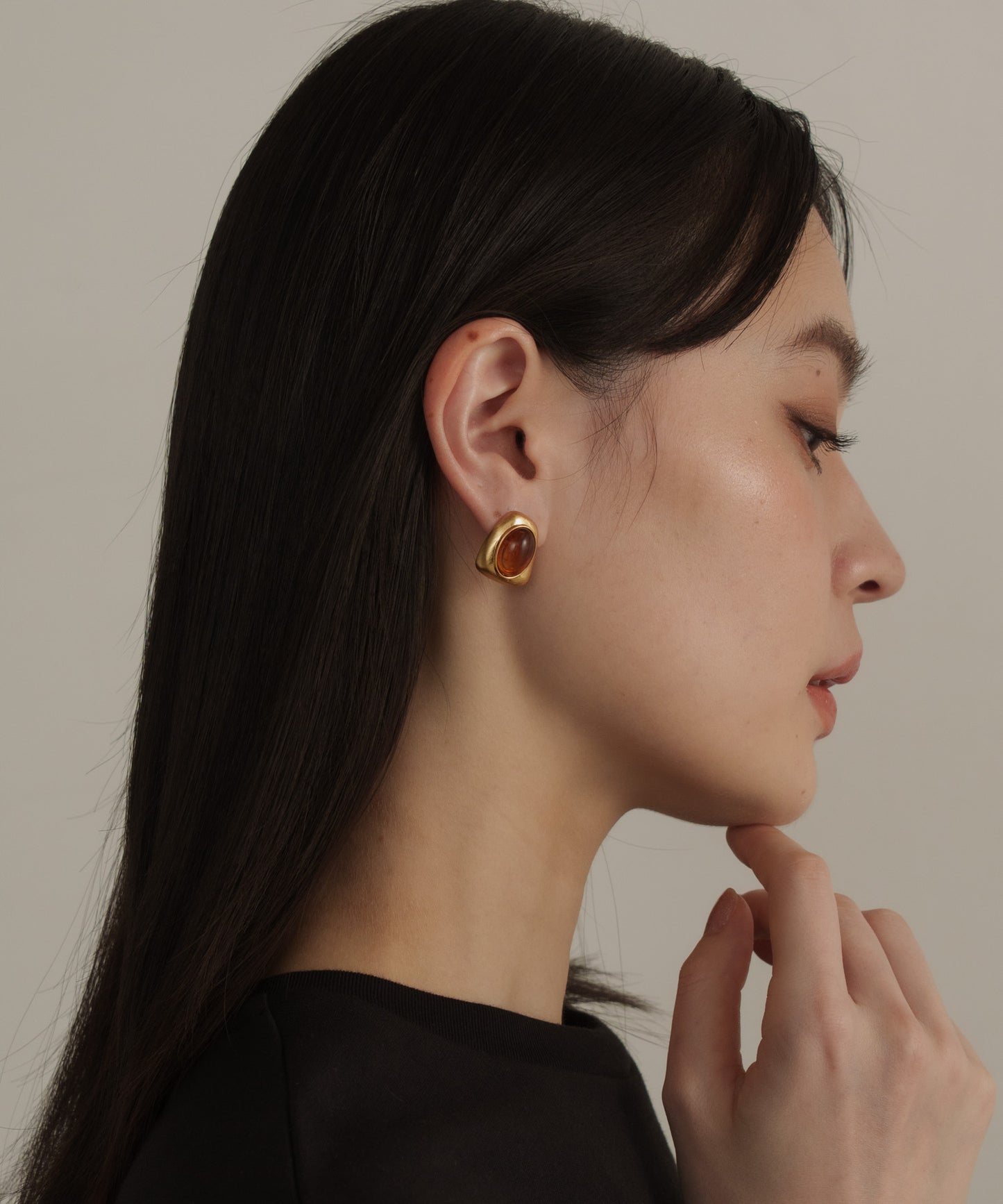 マーブルストーンピアス【Gold】