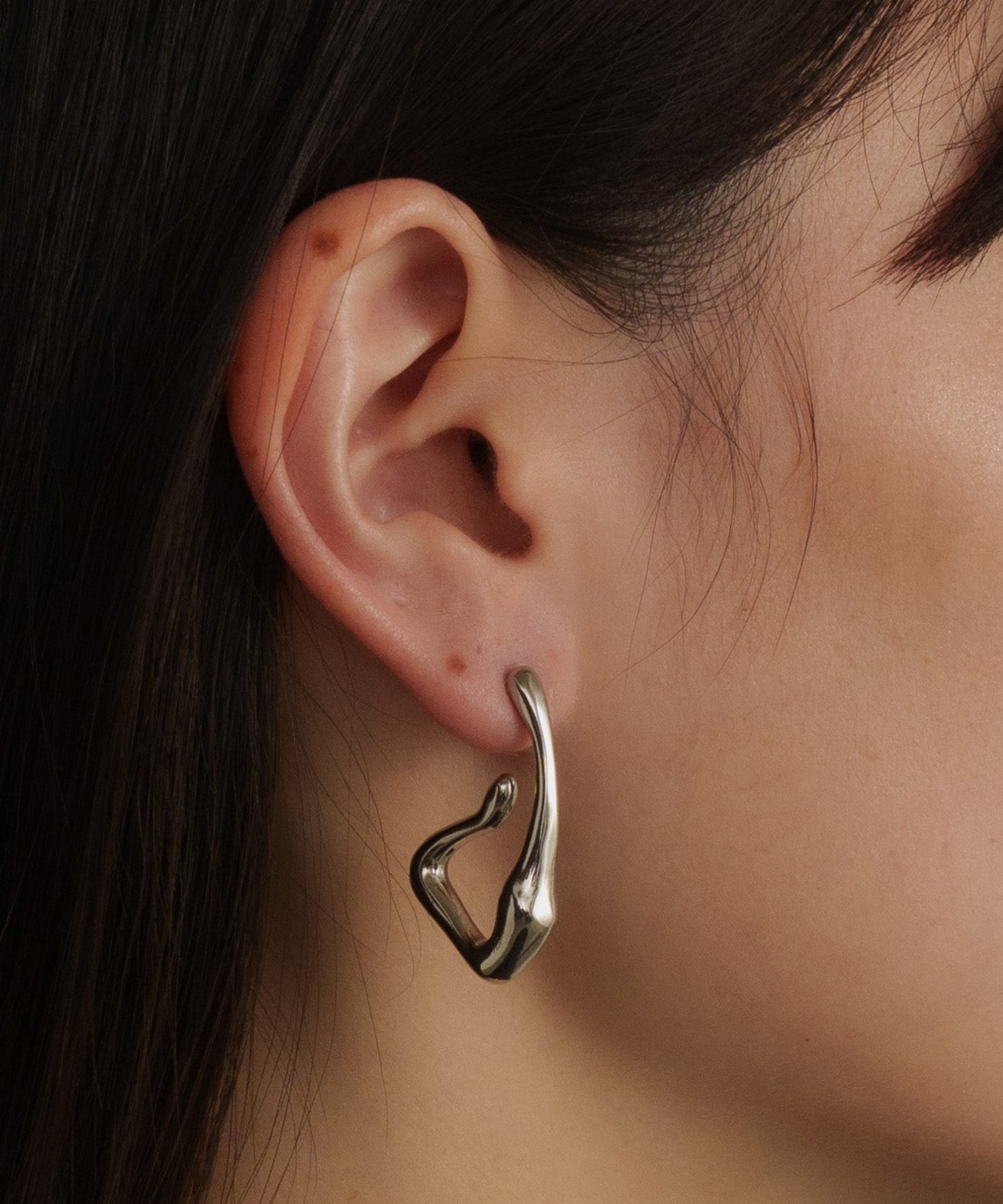 アシメワープドピアス【Silver】