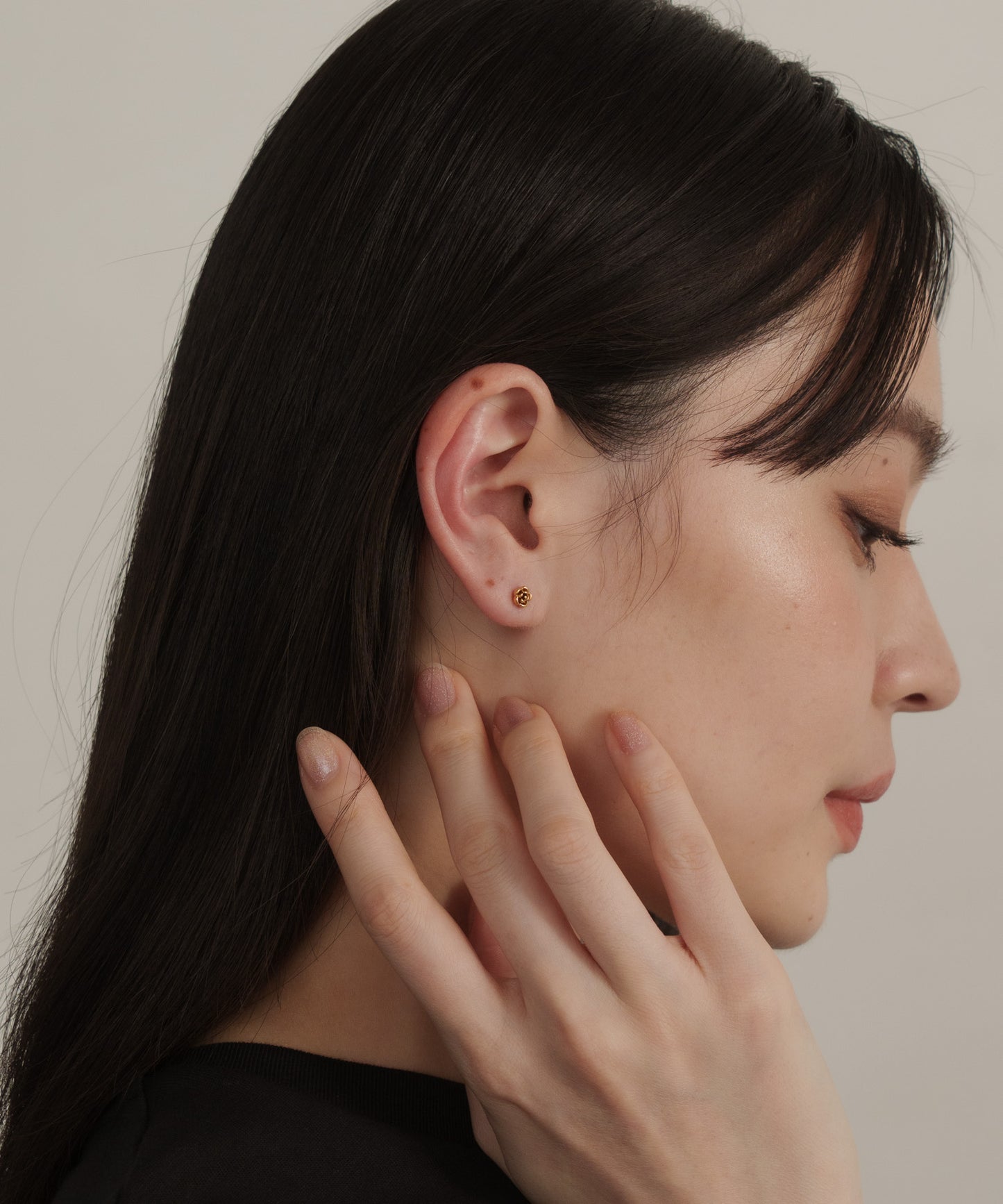 ローズモチーフピアス【Gold】