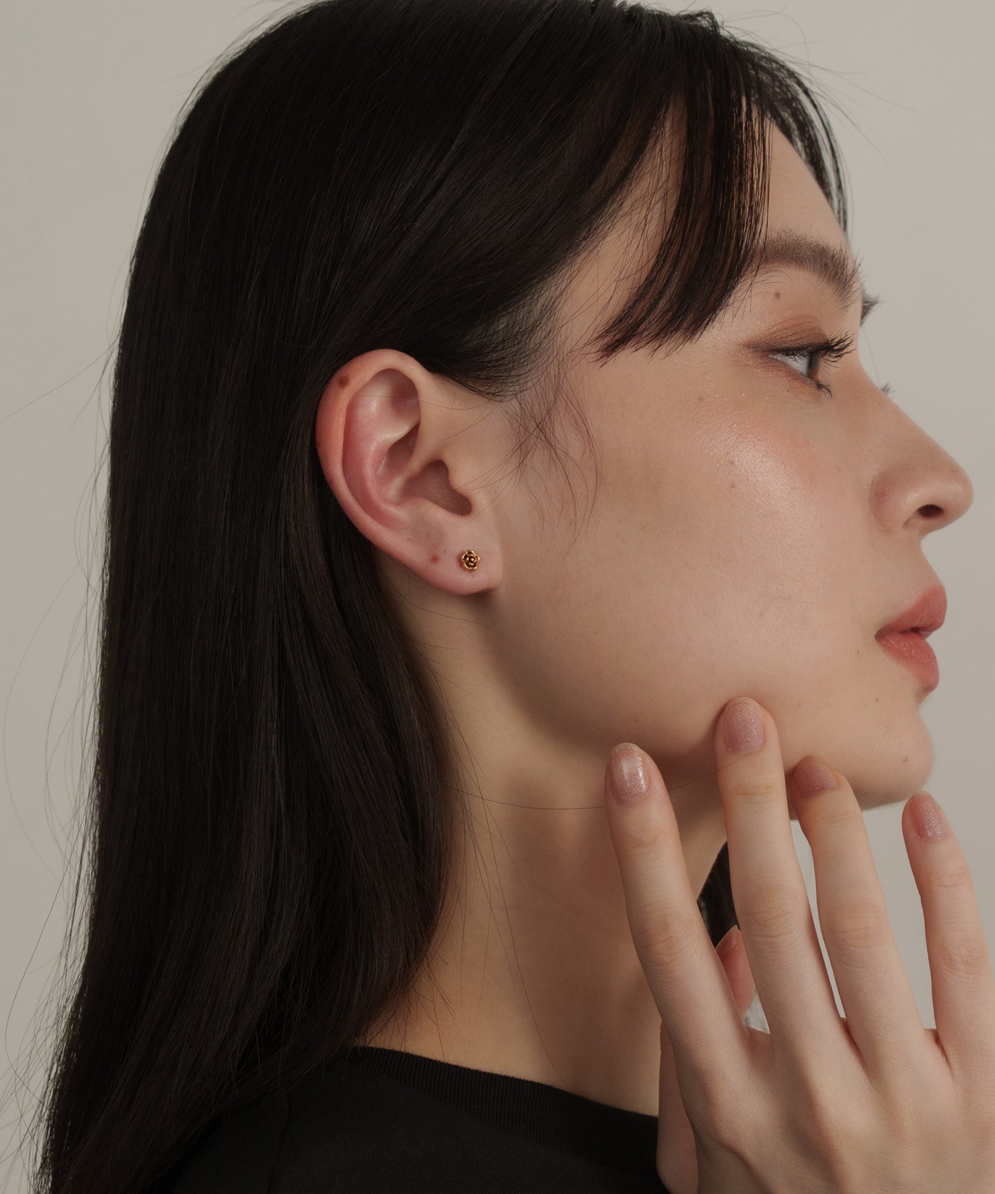 ローズモチーフピアス【Gold】