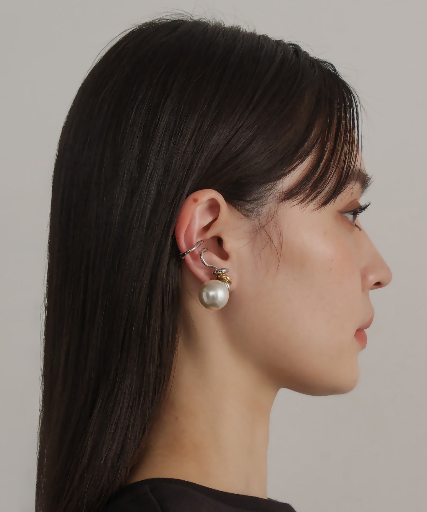 パールライクツイストイヤーカフ(右用)【Silver】