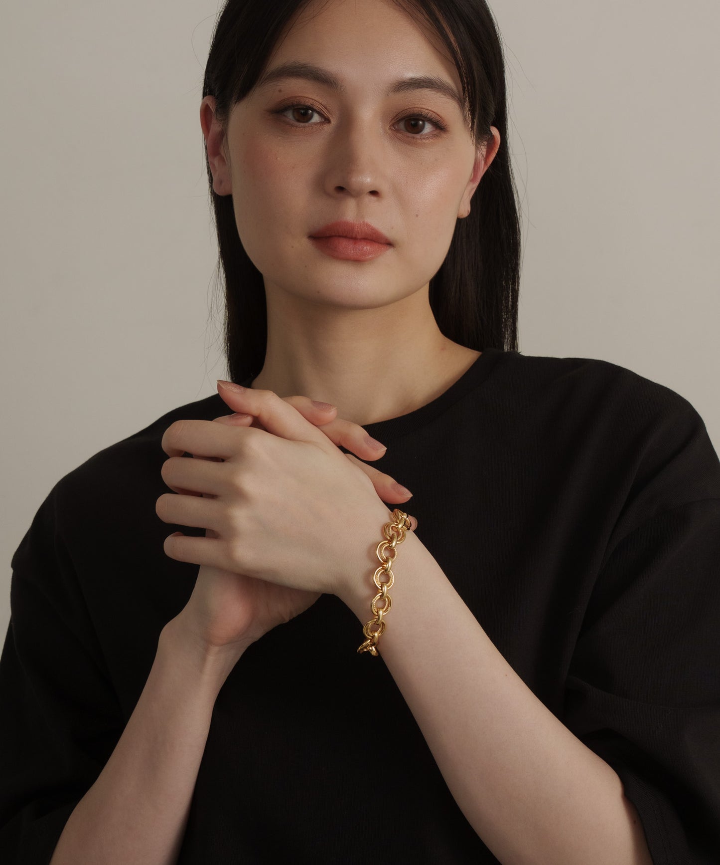 ダブルリングブレスレット【Gold】