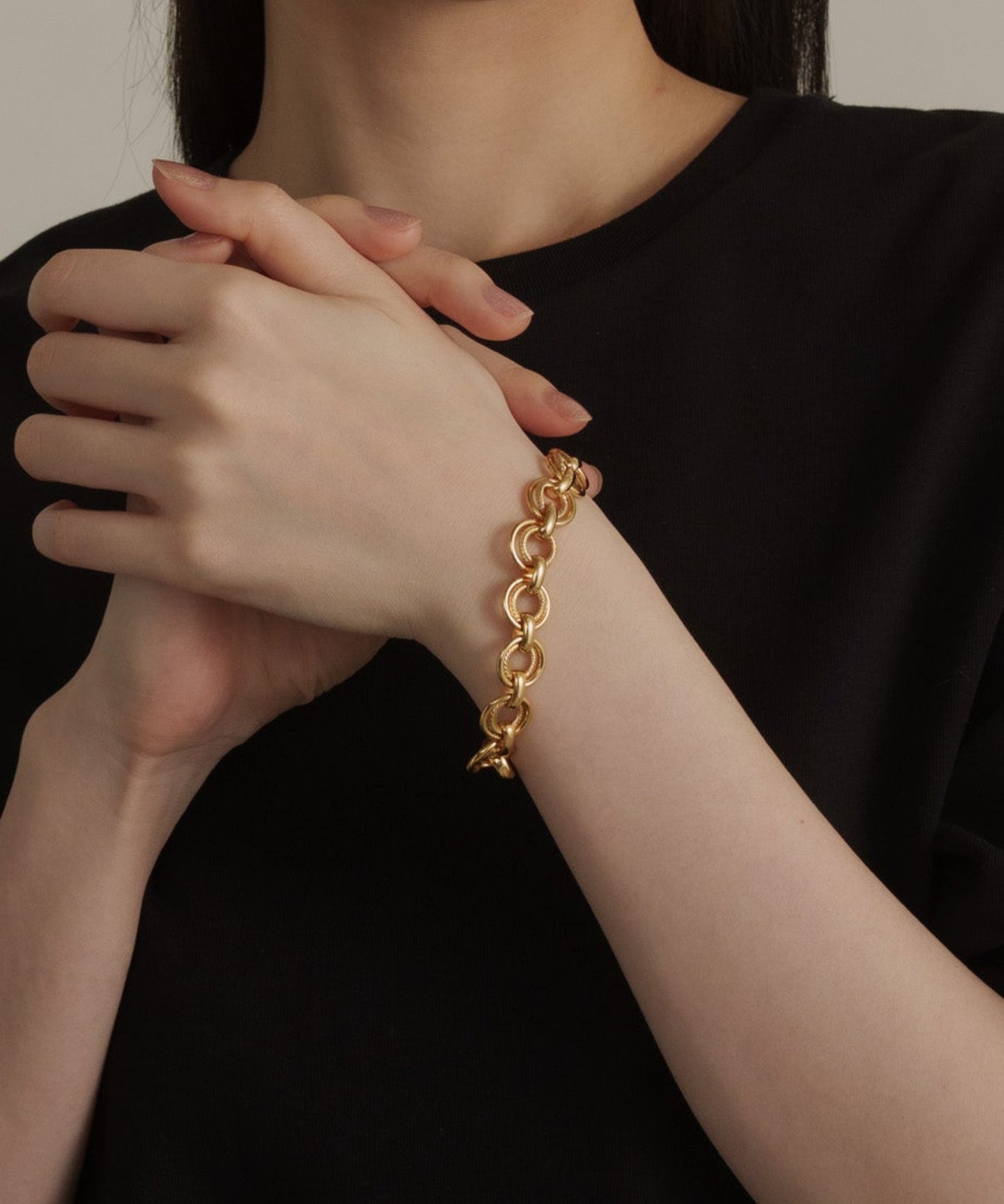 ダブルリングブレスレット【Gold】