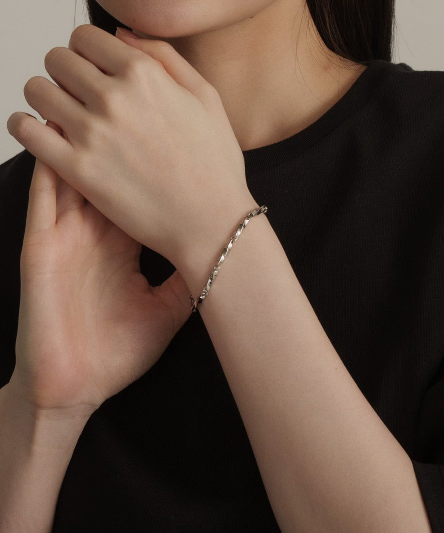 ツイストドッキングブレスレット【Silver】