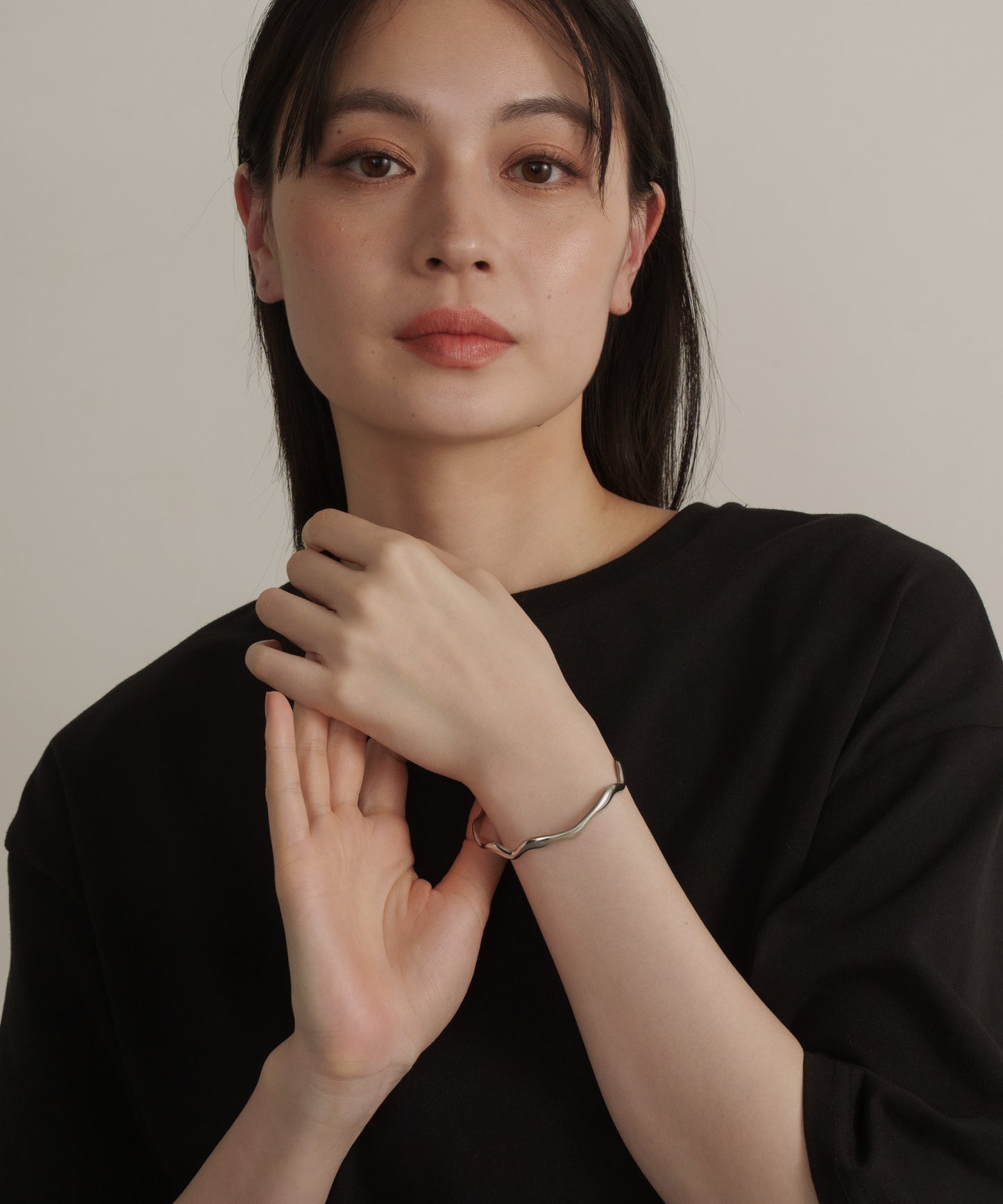 リップルナローバングル【Silver】