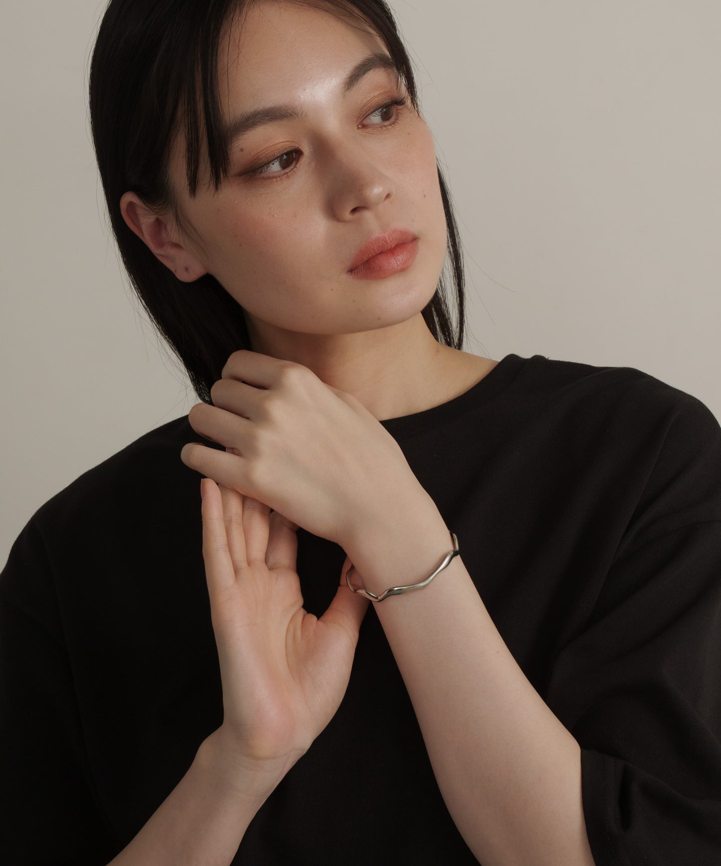 リップルナローバングル【Silver】