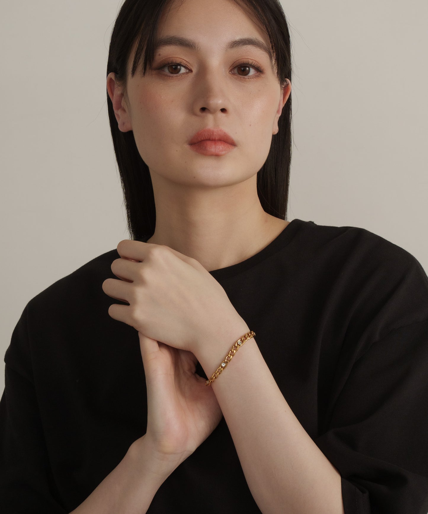 ヴィンテージ喜平ストーンブレスレット【Gold】