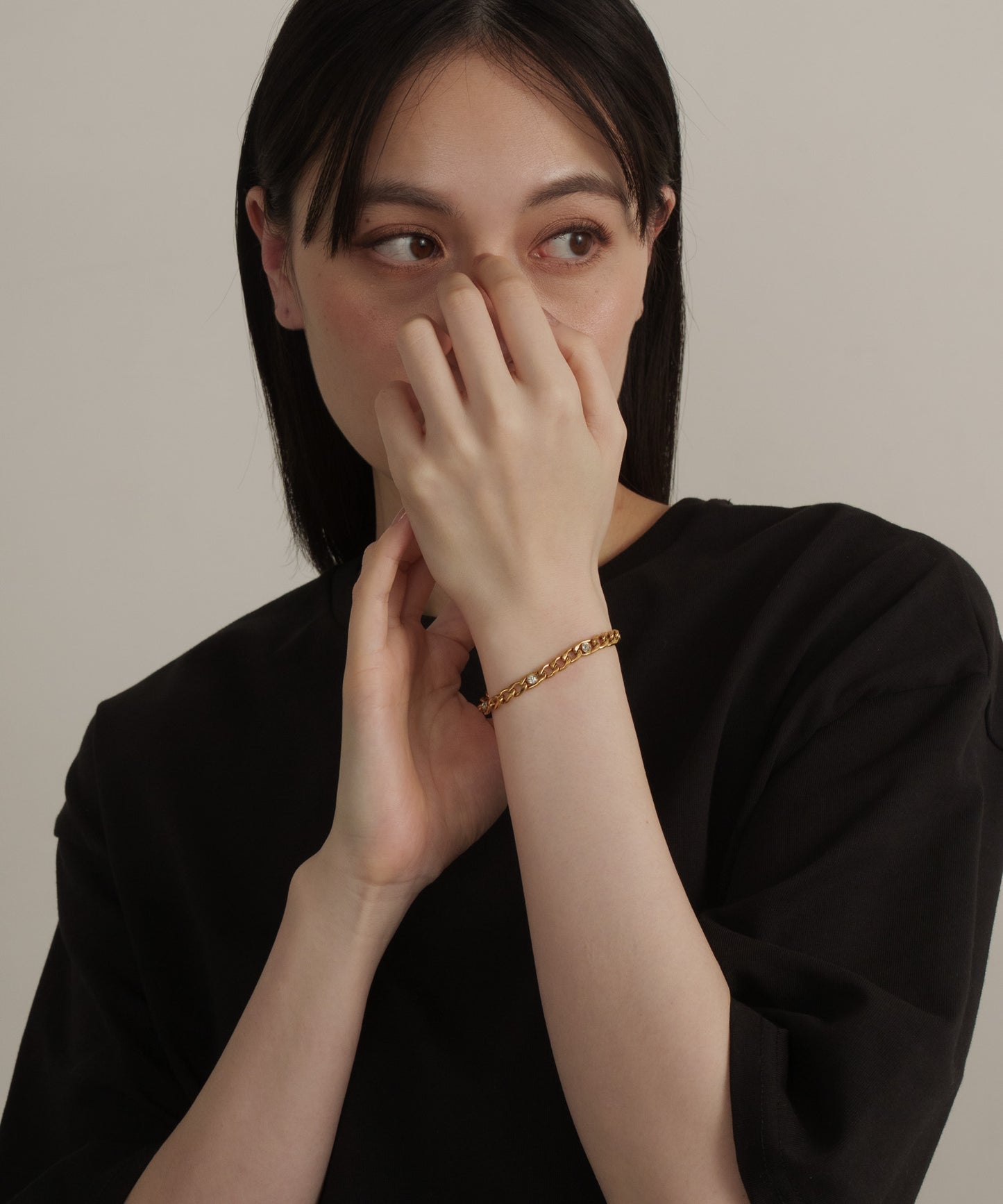 ヴィンテージ喜平ストーンブレスレット【Gold】